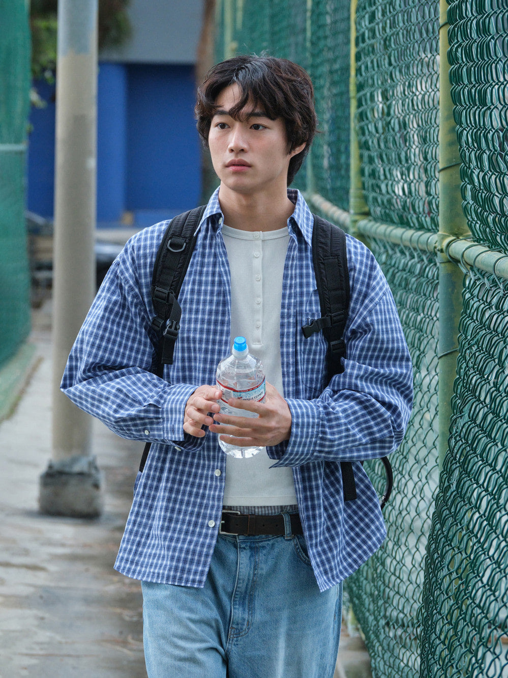Low Classic Oversized Lc Checked Shirt Blue