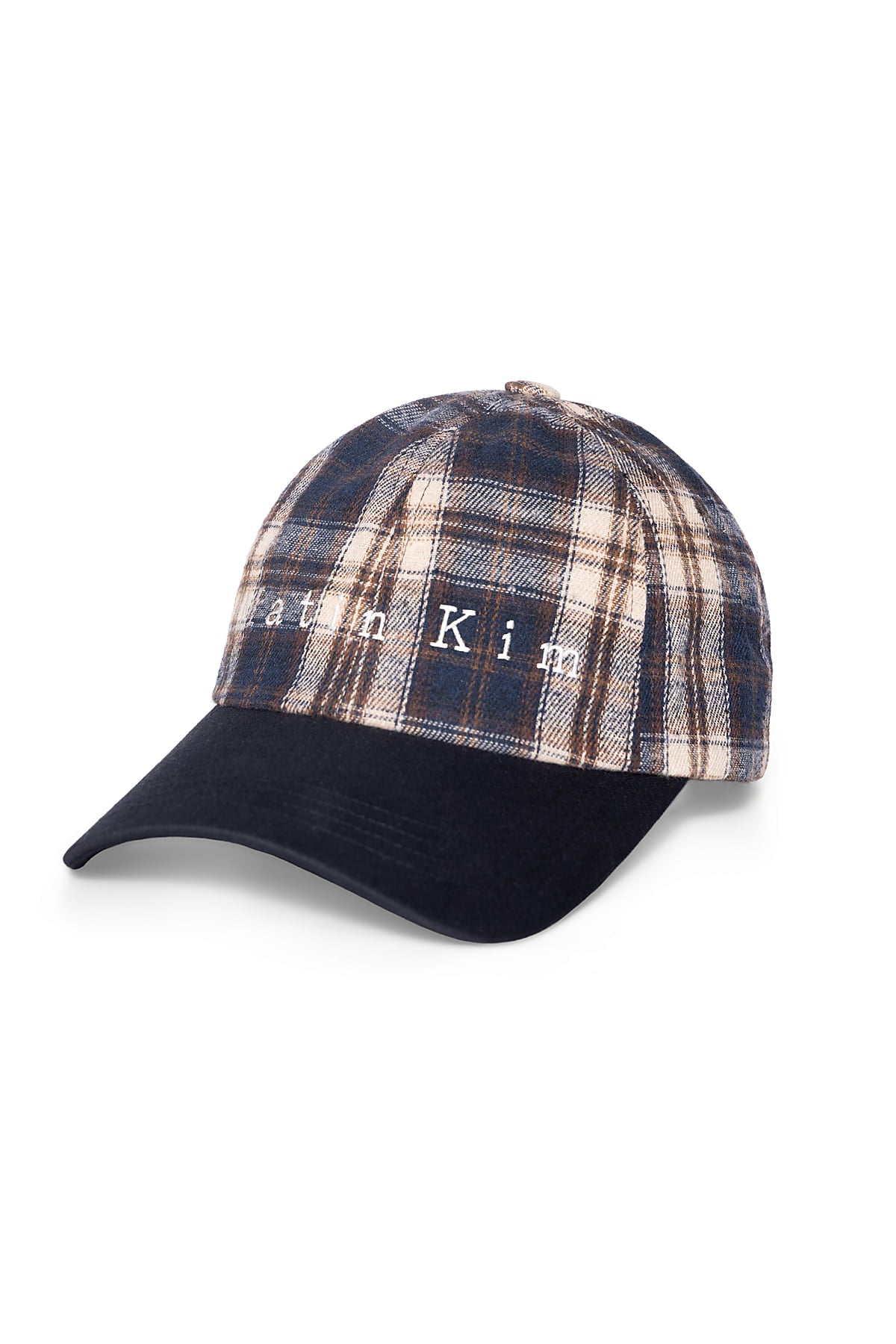 Matinkim Matin Contrast Brim Check Ball Cap IN Navy