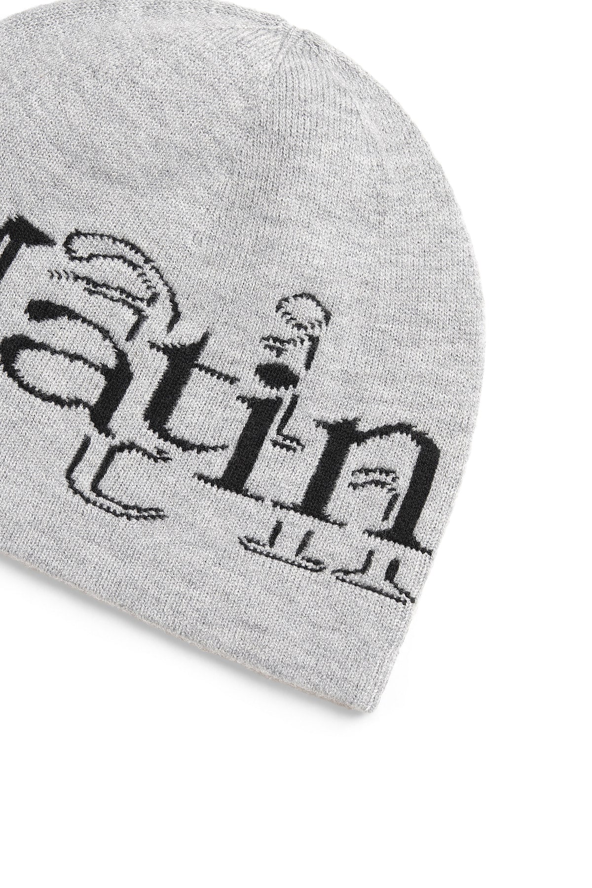 Matinkim Stroke Logo Jacquard Beanie IN Grey