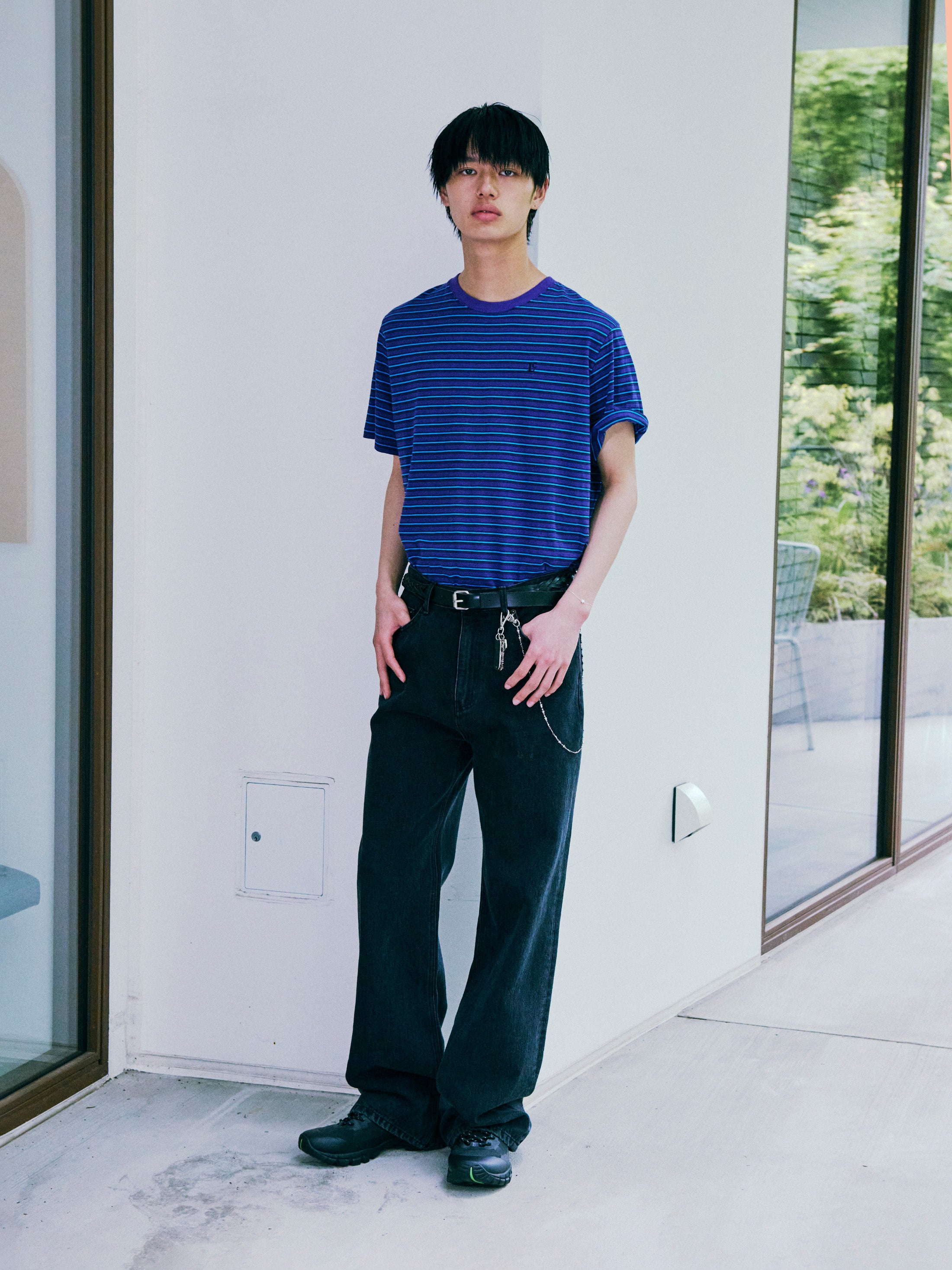 Low Classic Lc Striped Basic T-Shirt Purple