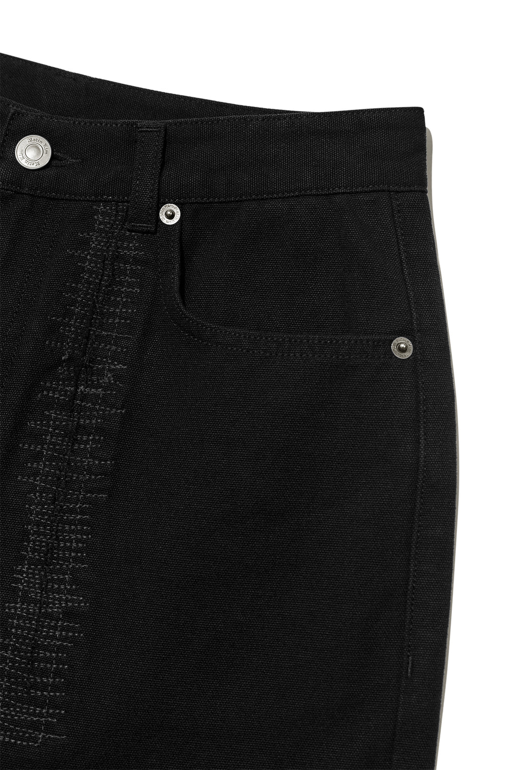 [matinkim] STITCH POINT WASHED COTTON PANTS IN BLACK