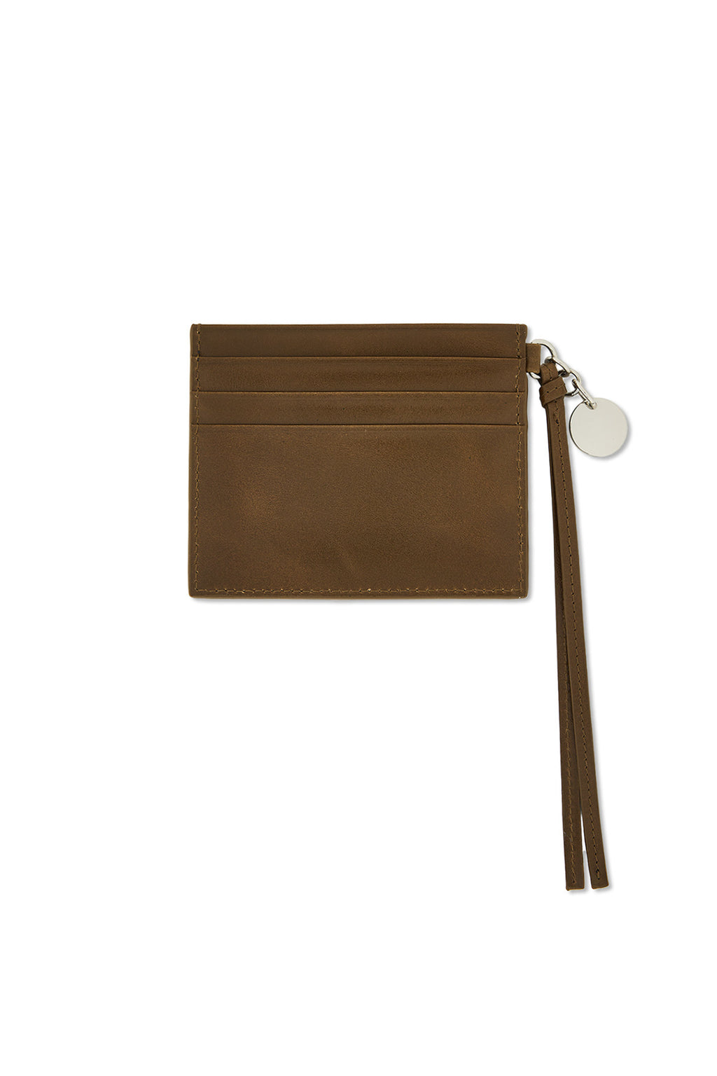 Matinkim Steel Logo Rivet Card Wallet IN Olive