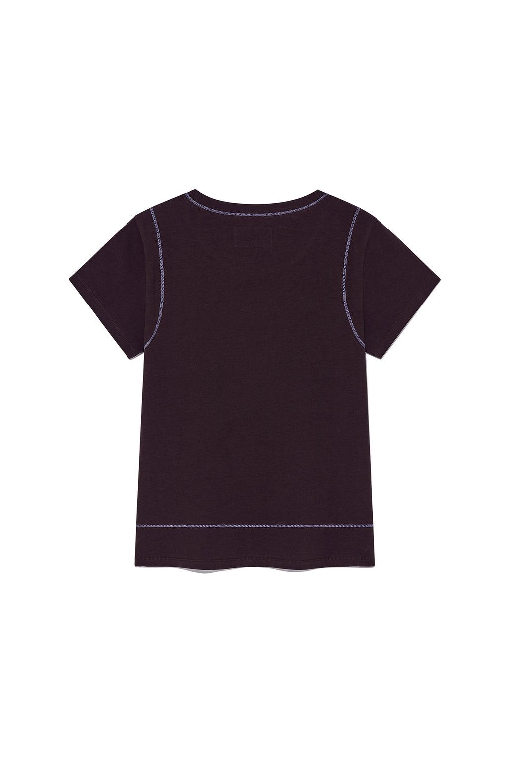 [matinkim] Stitch Point Small Logo Top IN Brown