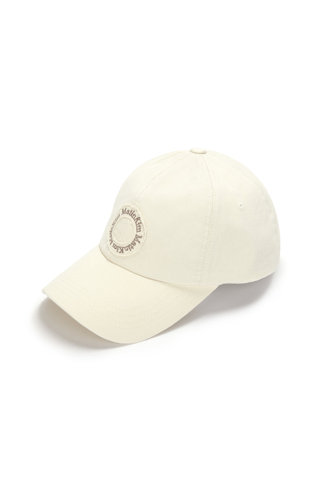 [matinkim] APPLIQUE CIRCLE LOGO BALL CAP IN IVORY