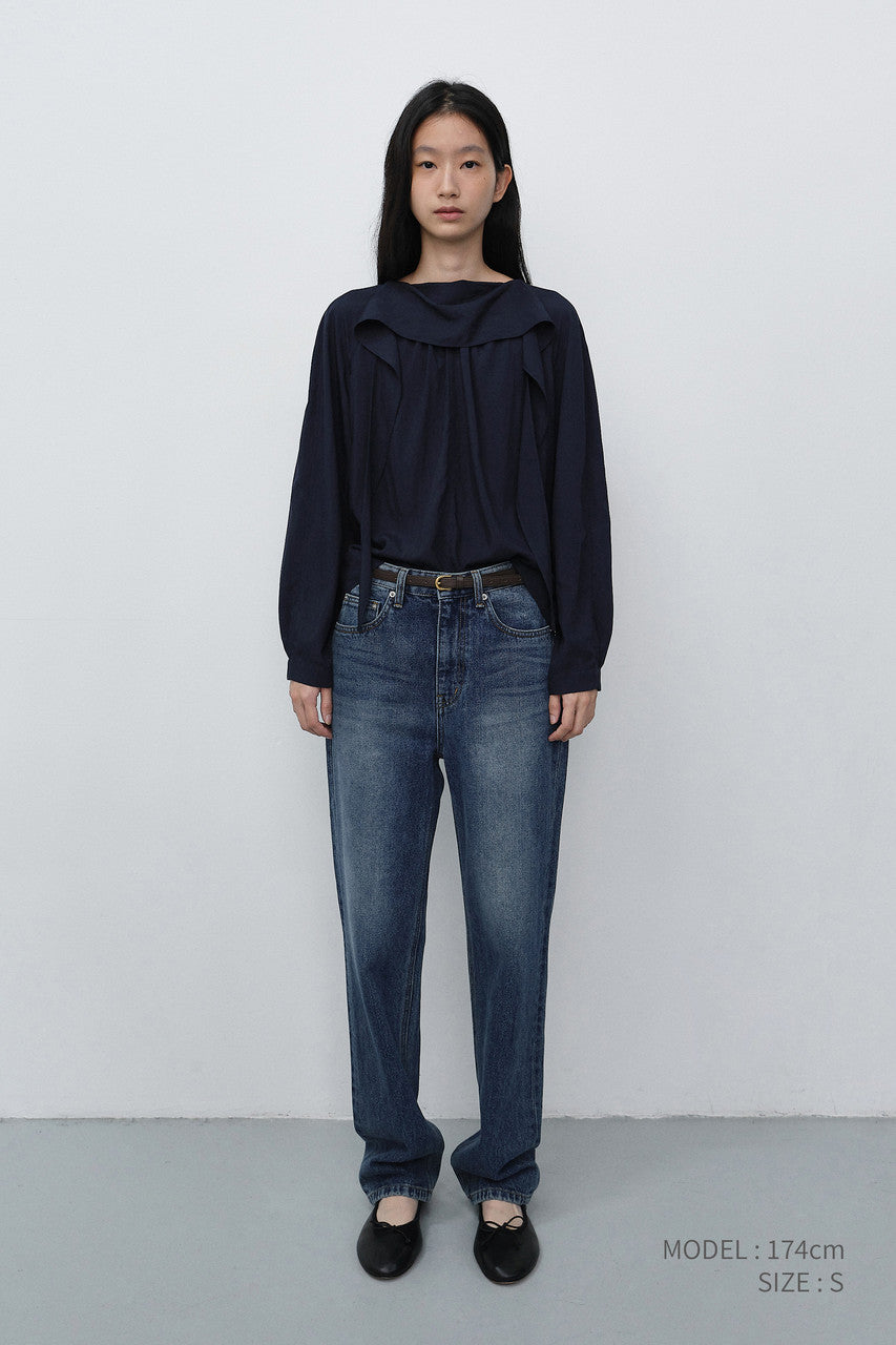 Dunst Essential Straight Jeans Brushed Blue