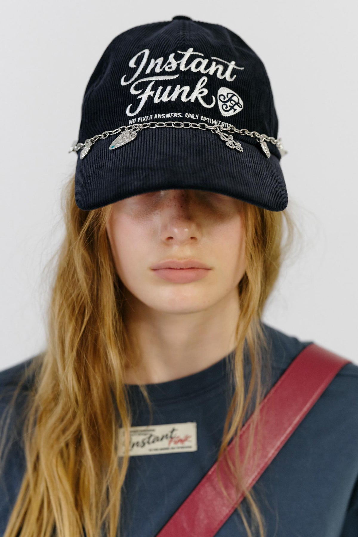 Instantfunk Peak Corduroy Ball Cap - Navy