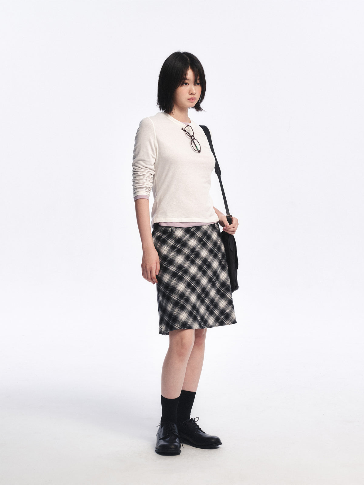 Low Classic Wool-Blend Stitch Long Sleeve Tee Ivory