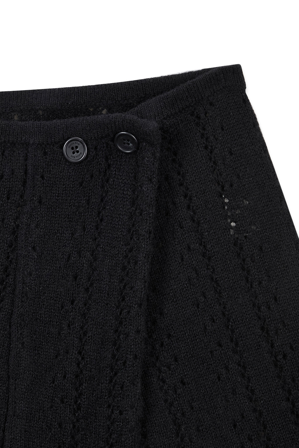 Matinkim Punching Wrap Mini Skirt IN Black
