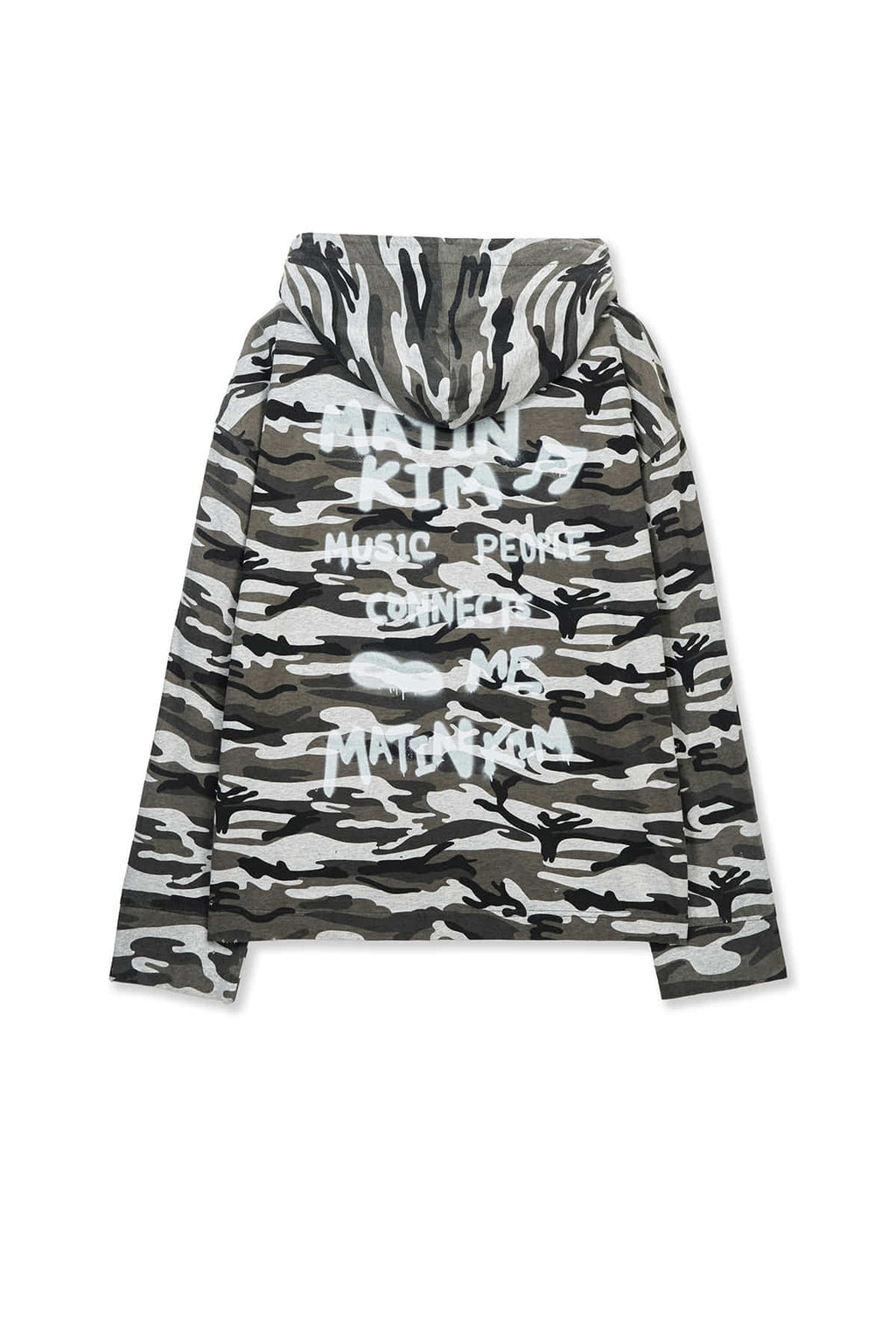 Matinkim Typo Artwork Camouflage Hoody IN Khaki