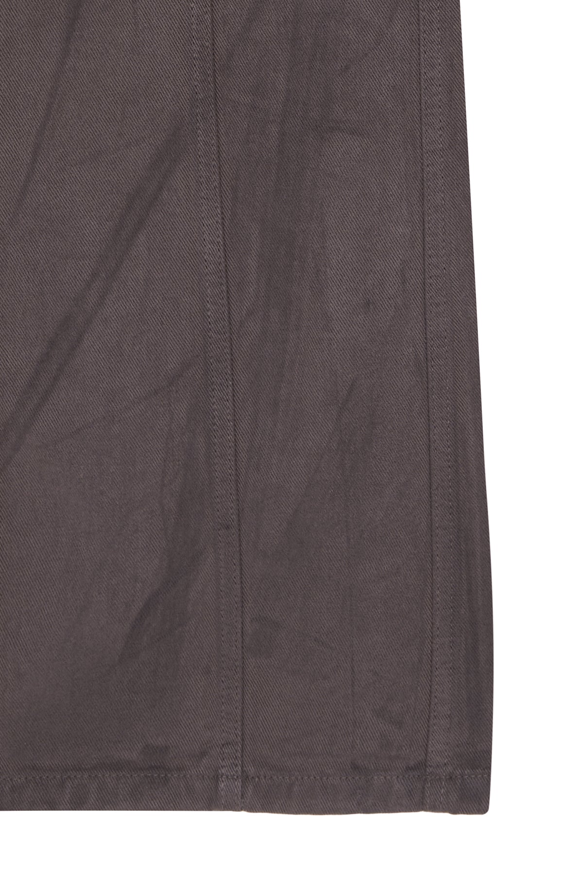 [matinkim] WAX COATING DENIM SKIRT IN BROWN