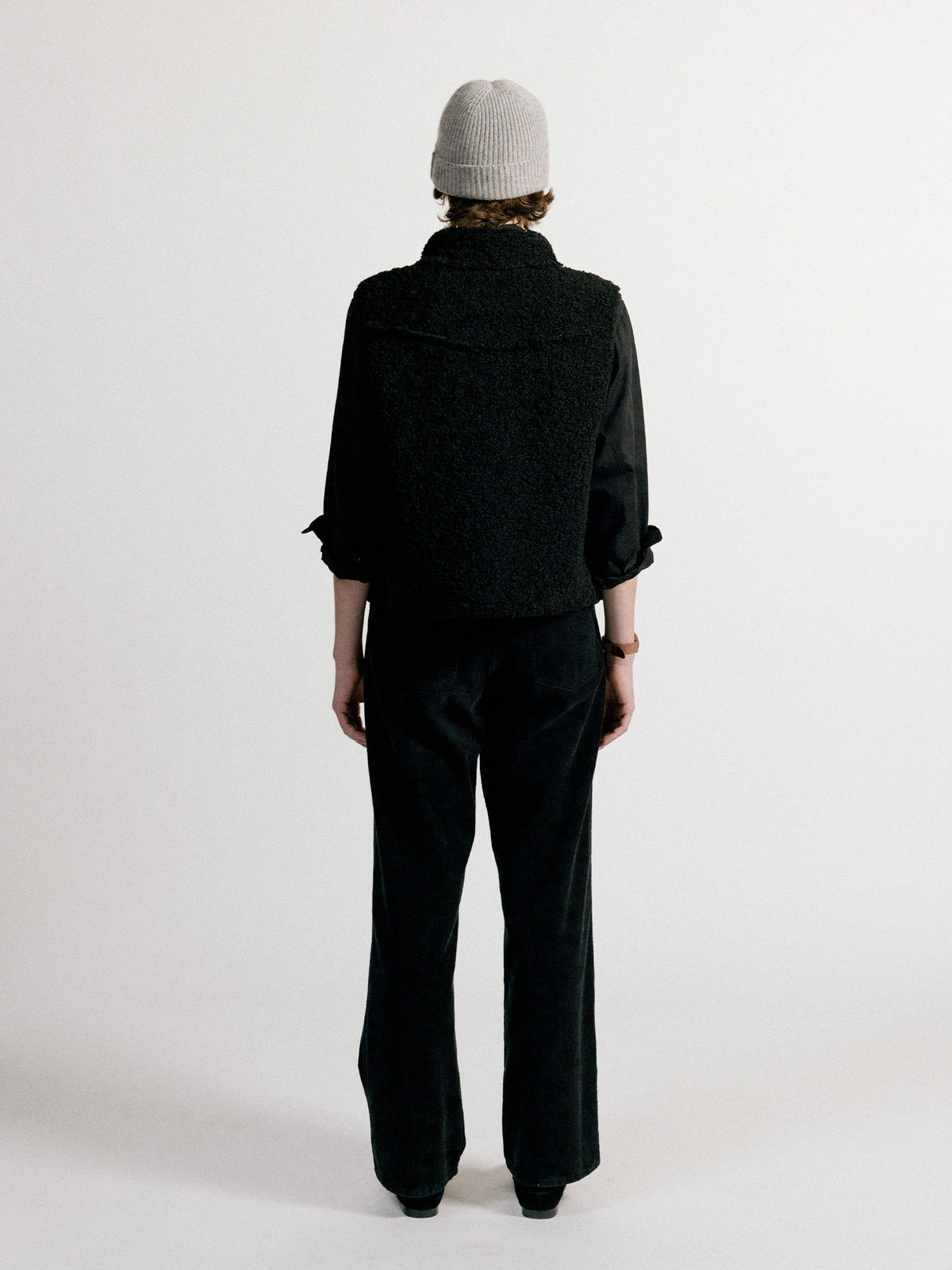 Nothing Written Washed corduroy pants (Black)