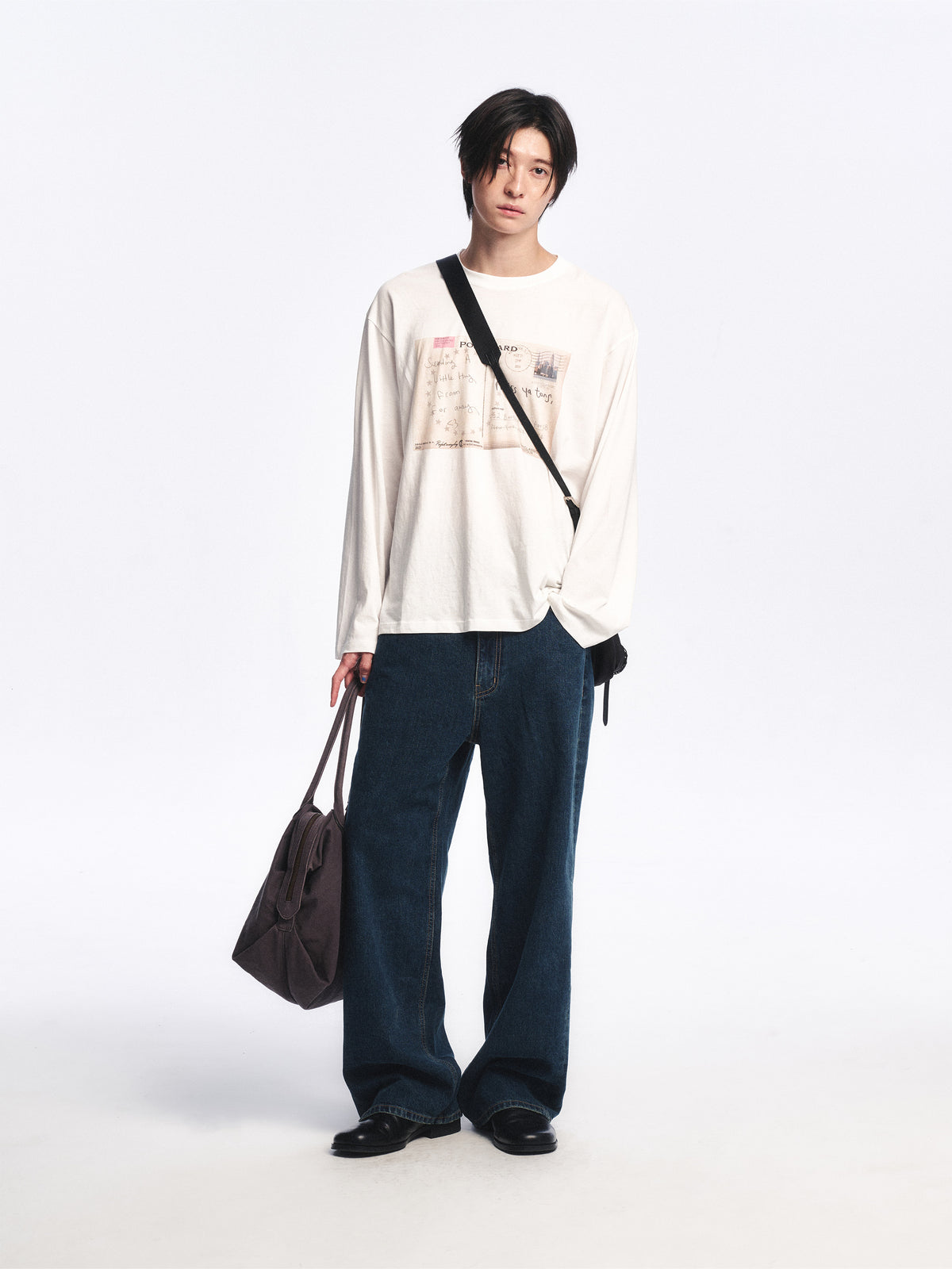 Low Classic Postcard Long Sleeve Tee Off White