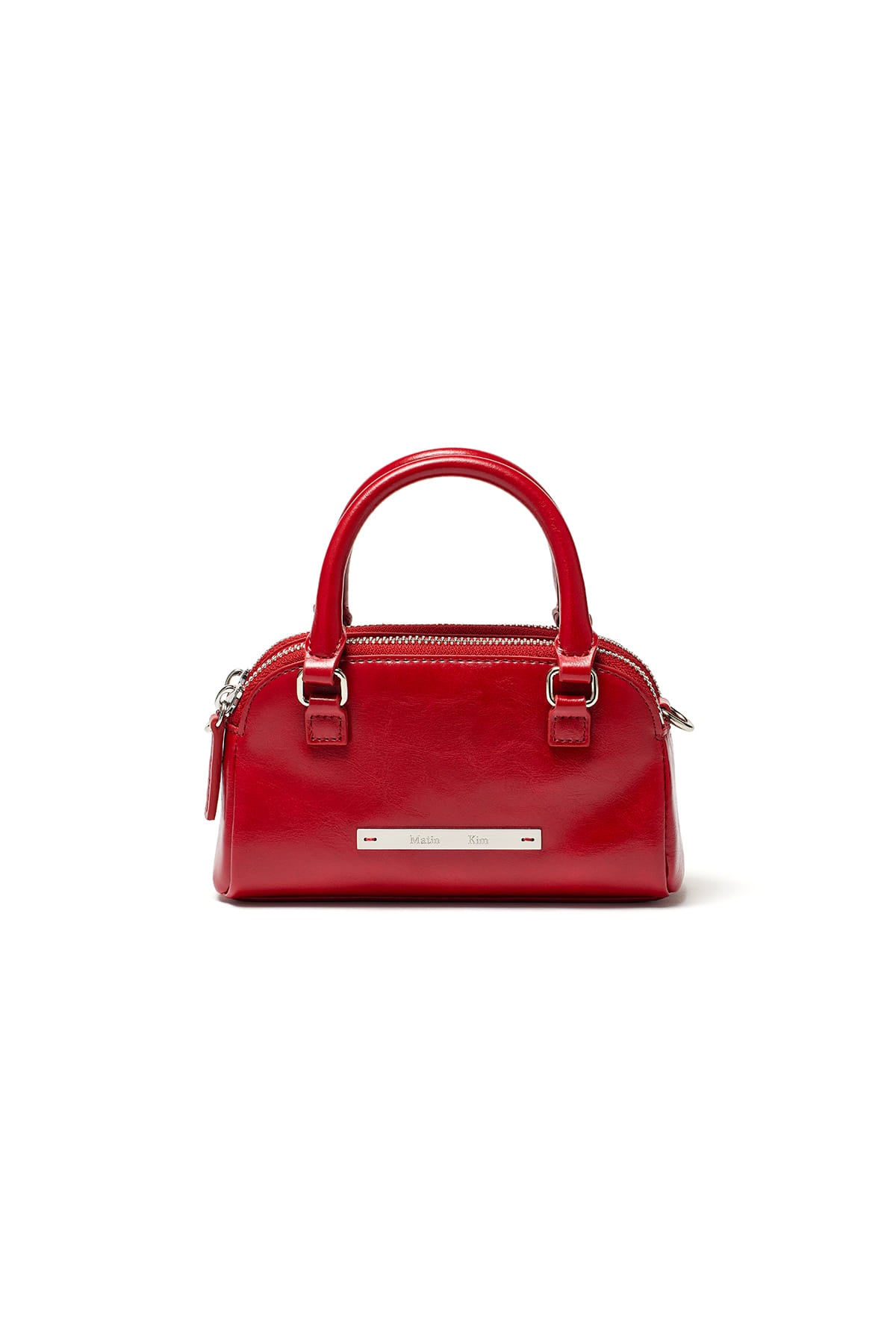 Matinkim Double Zipper Mini Cross Bag IN Red