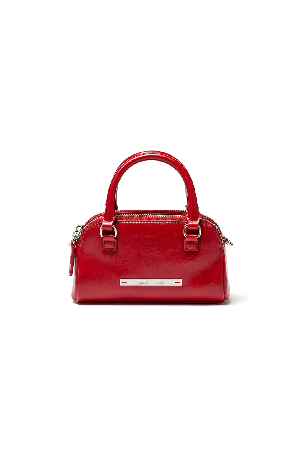 Matinkim Double Zipper Mini Cross Bag IN Red