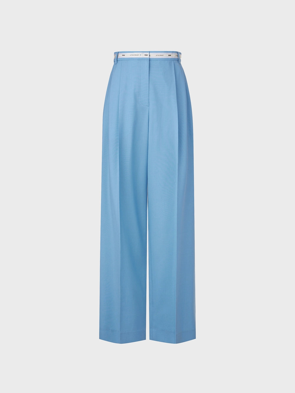 EENK Waist Lettering Wide Pants - Light Blue