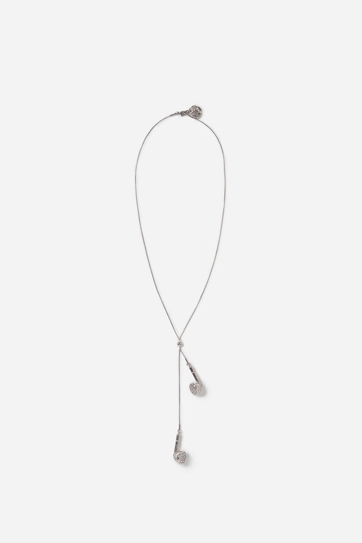 Instantfunk Metal Earphone Necklace - Silver
