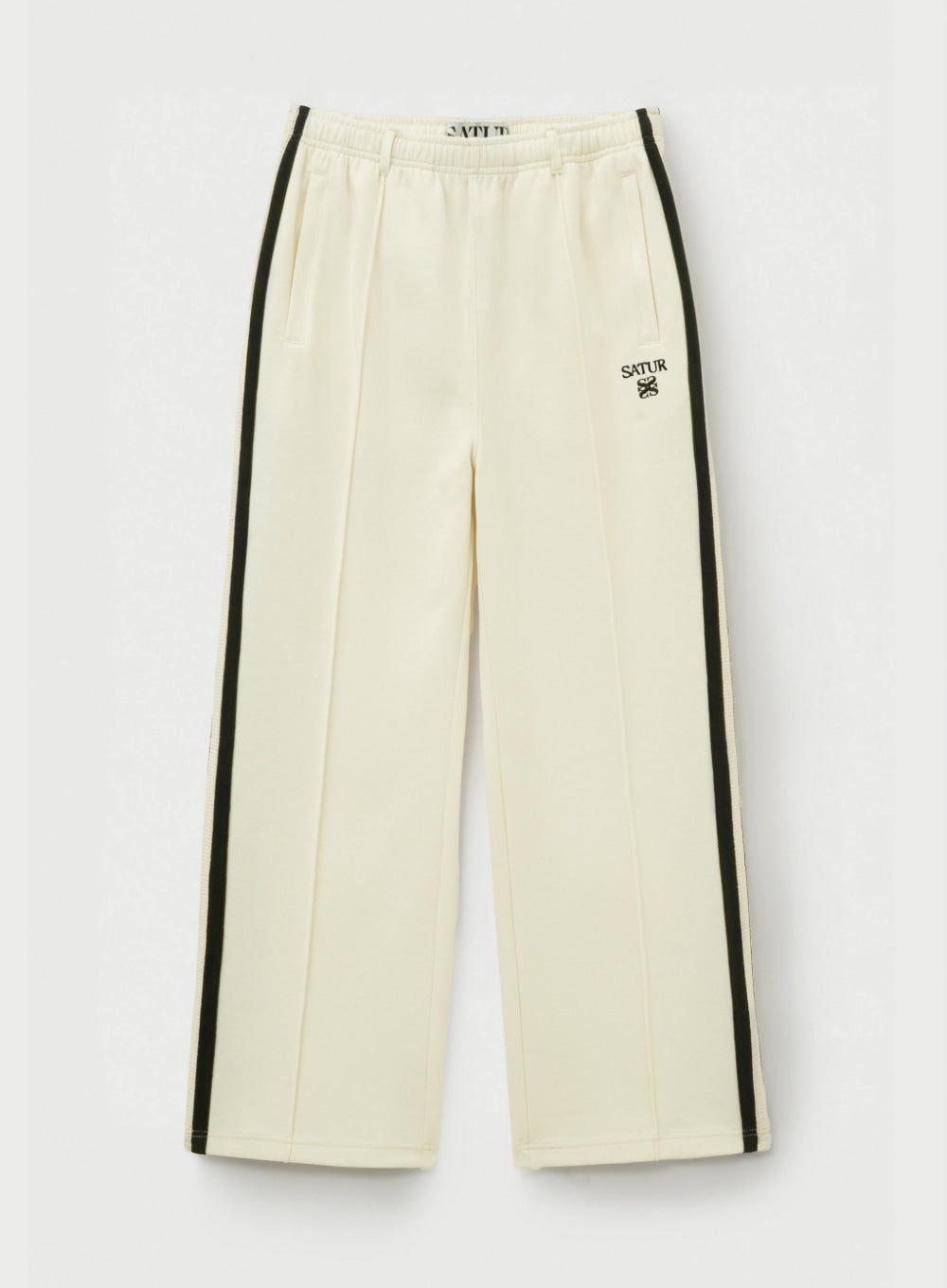 [satur] Lawton All Day Track Pants - Cream Black
