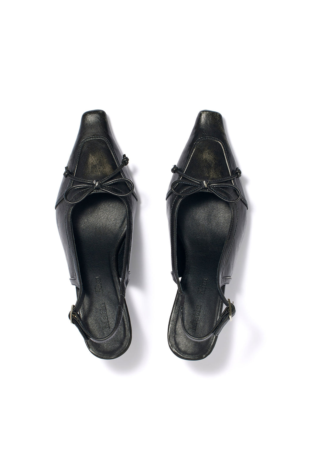 [matinkim] MATIN RIBBON SLING BACK HEELS IN BLACK