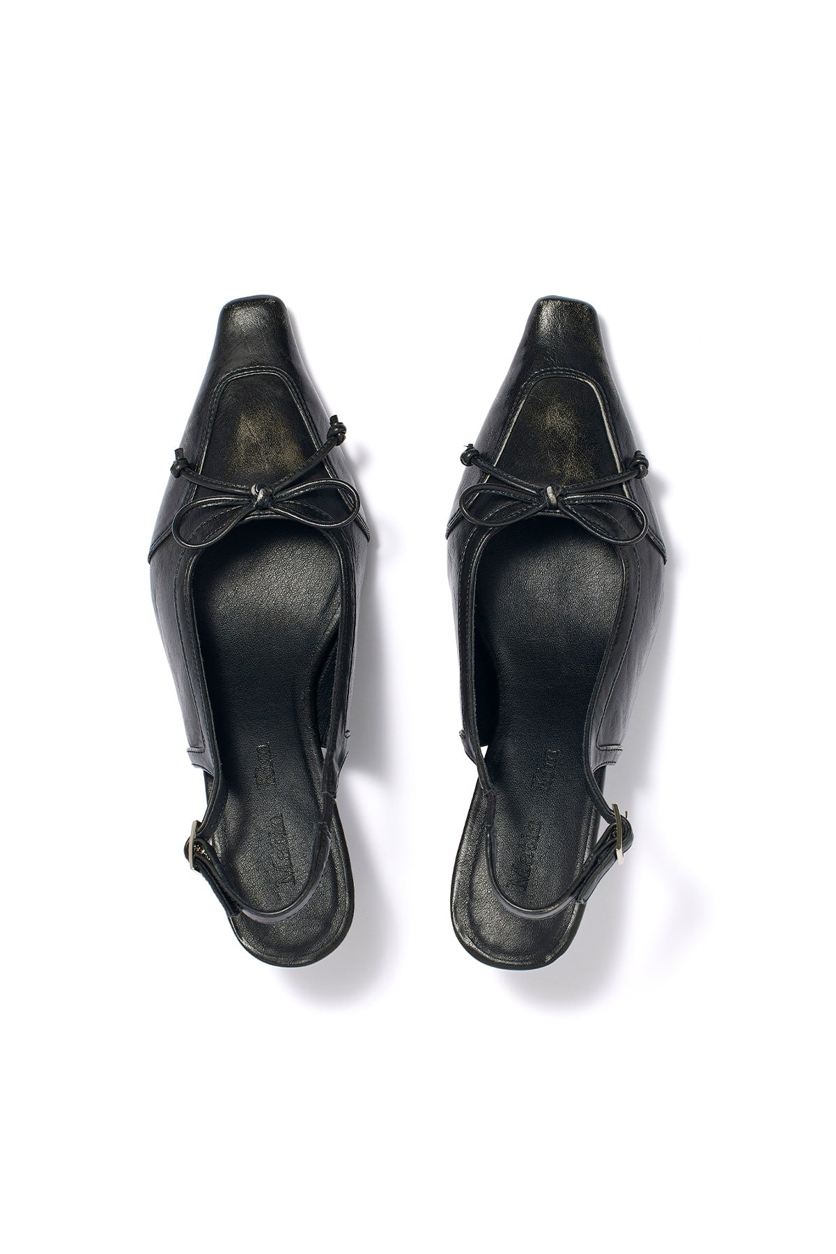 [matinkim] MATIN RIBBON SLING BACK HEELS IN BLACK