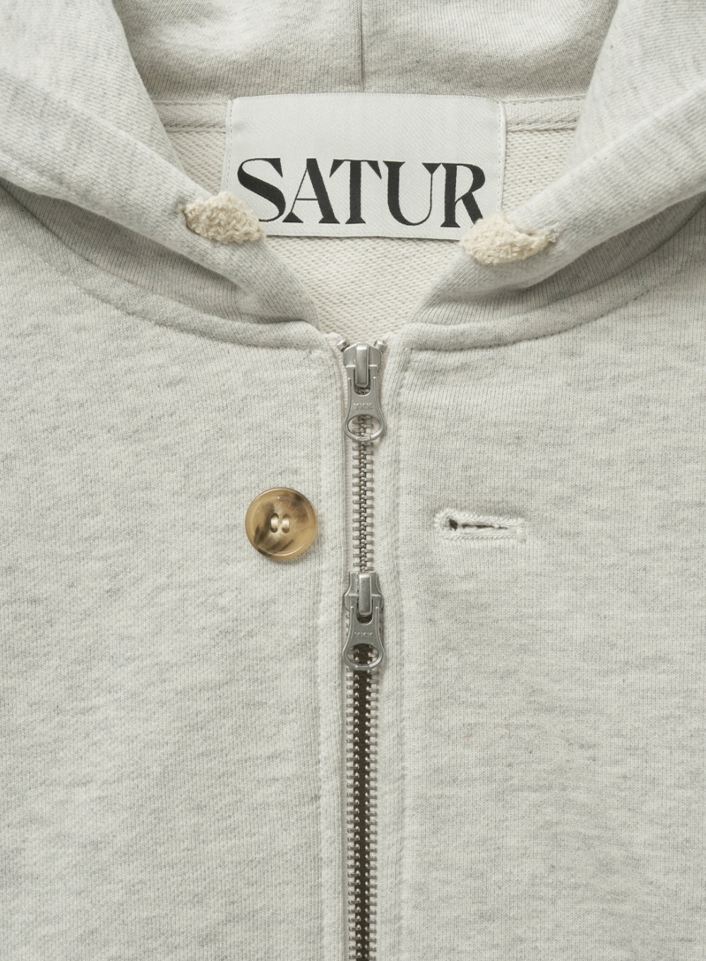 [satur] (W) Teo Cotton All Day Hood Zip-up - Art Blue