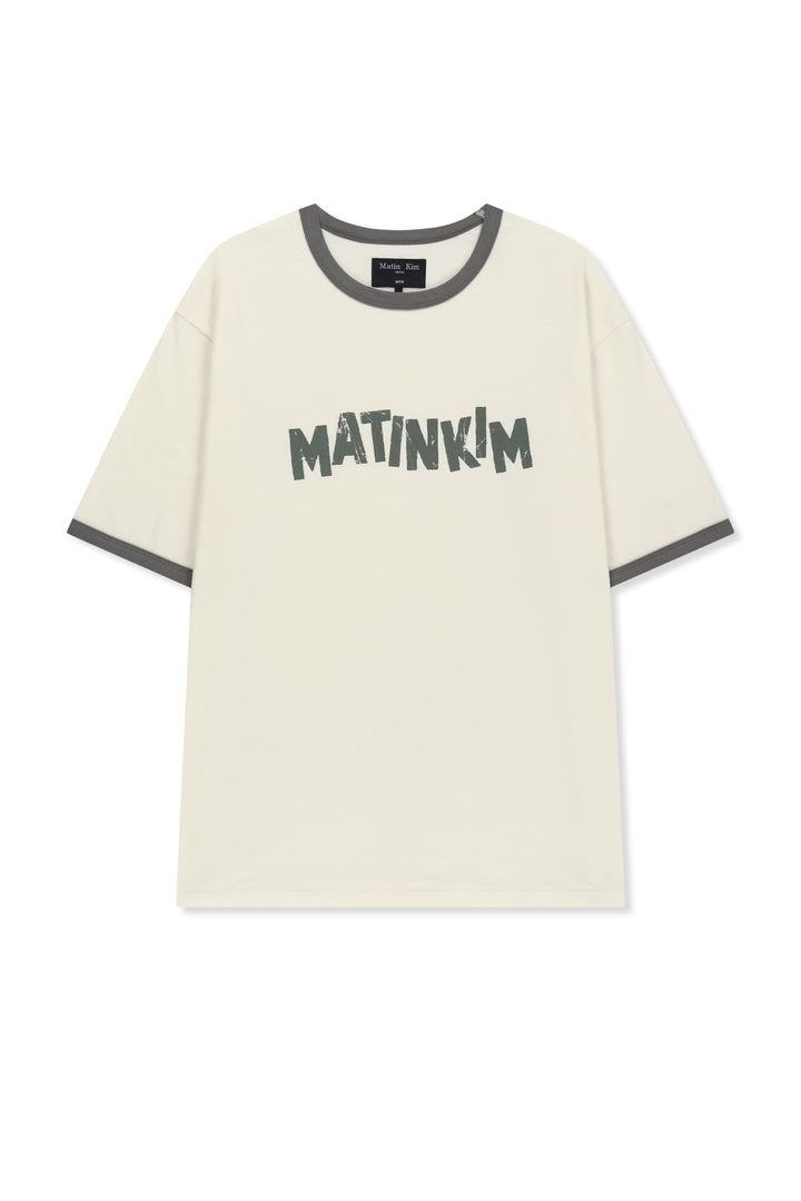 Matinkim Matin Logo Ringer Top For Men IN Cream