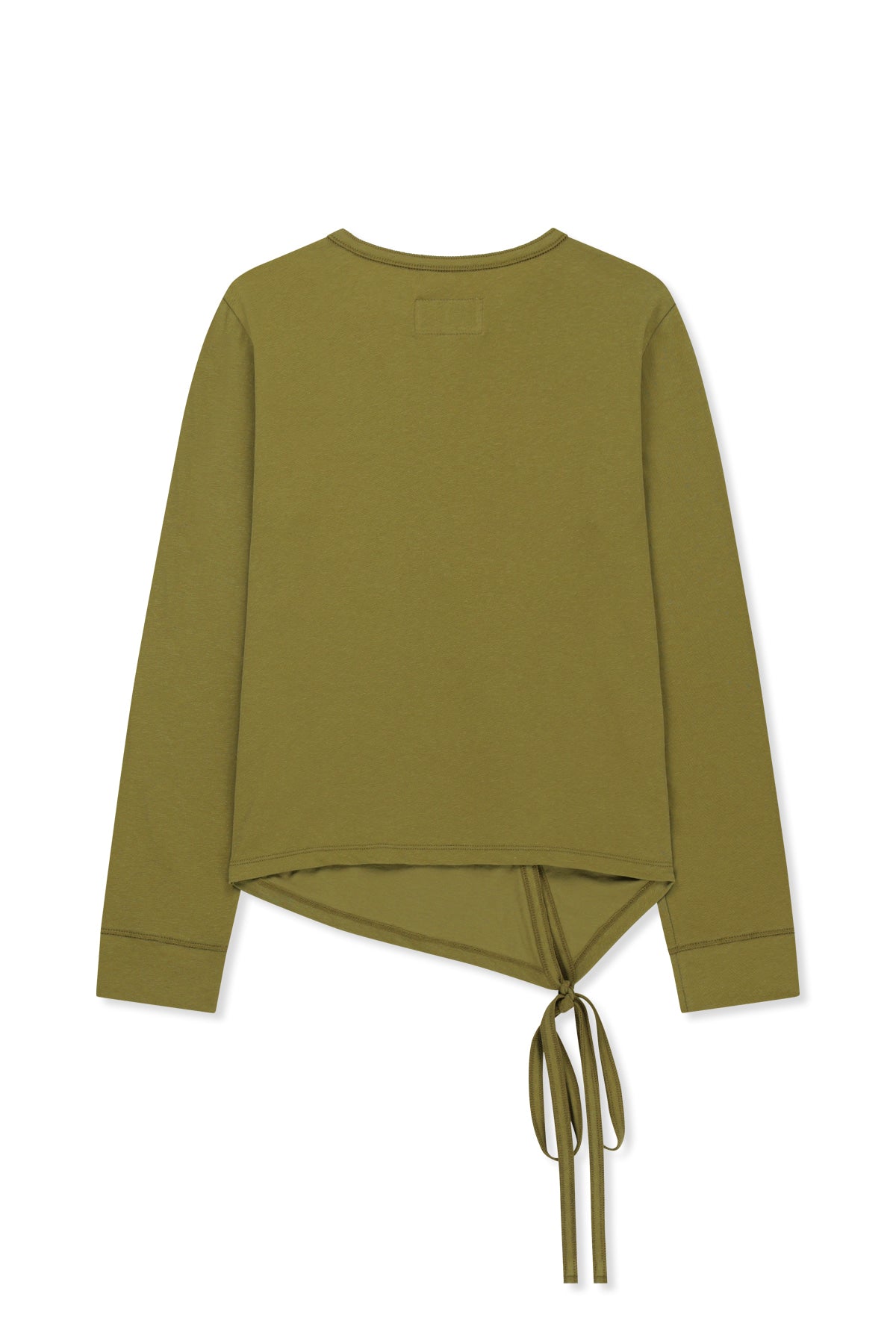 Matinkim Asymmetric Button Closure Top IN Olive
