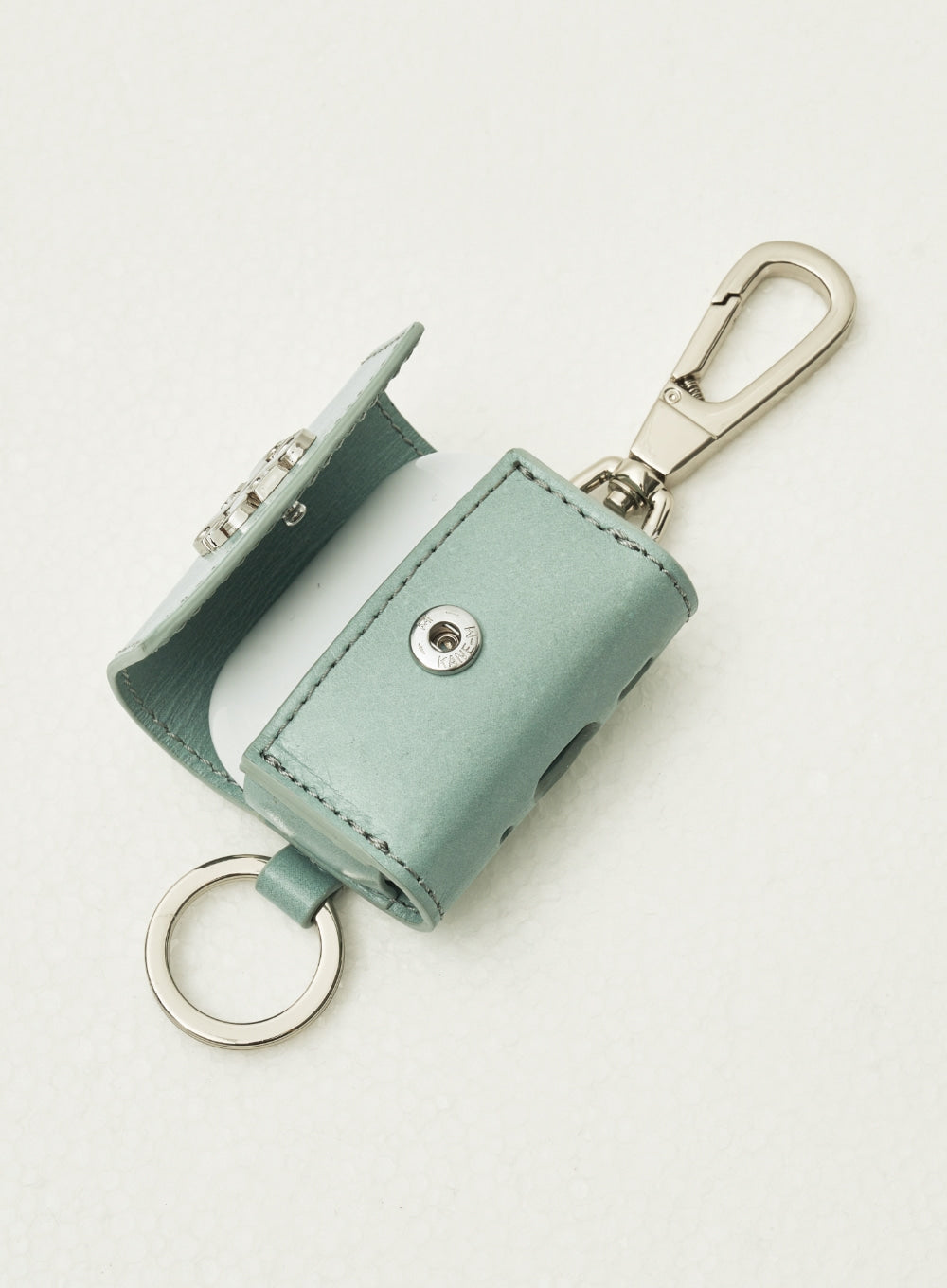 [satur] Satur Keyring Leather Airpods Case - Mint