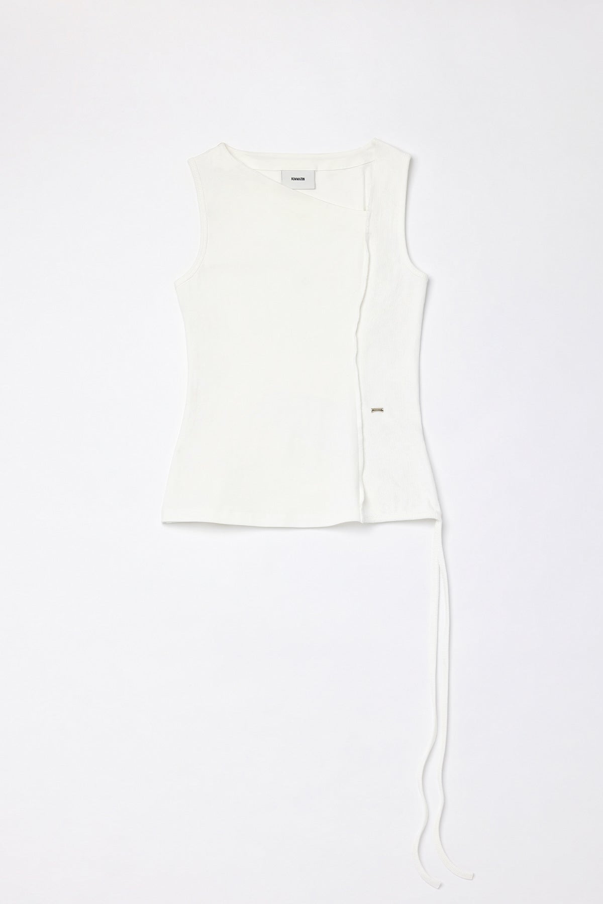 Matinkim Back Twist Unbalance Jersey Sleeveless IN White