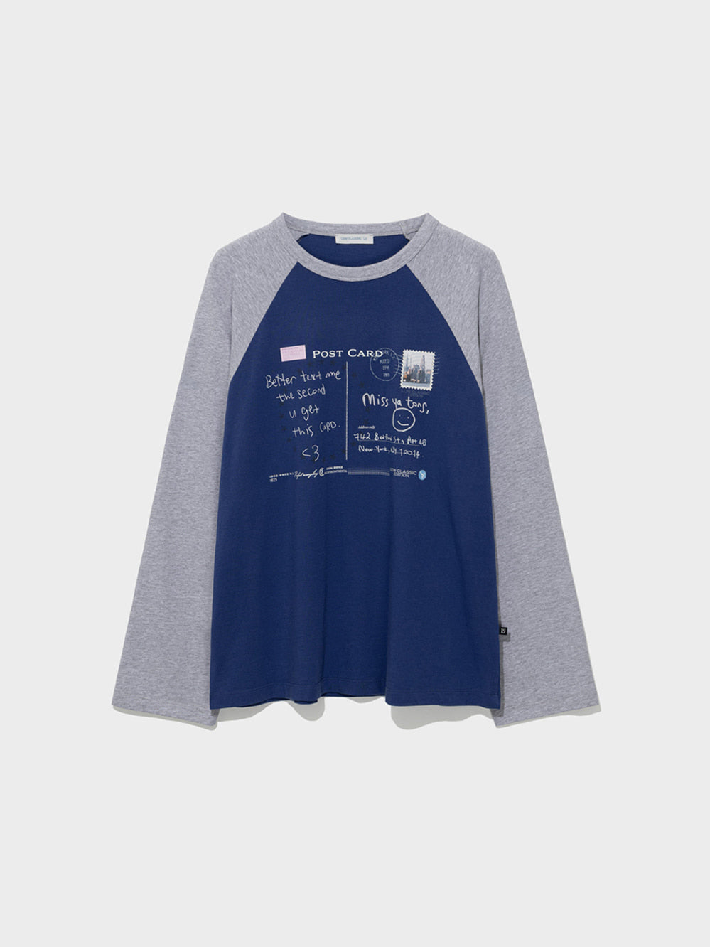 Low Classic Postcard Raglan Tee Blue