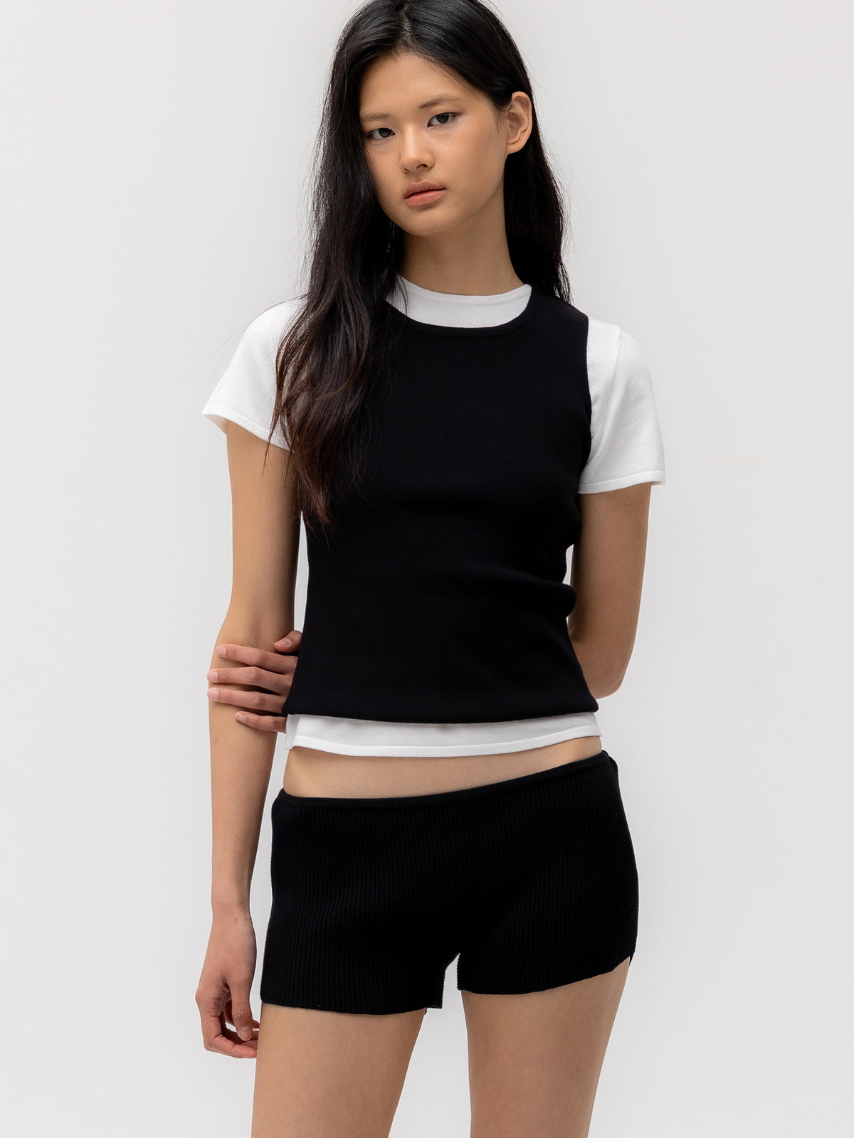 GLOWNY G Rest Knit Sleeveless (Black)