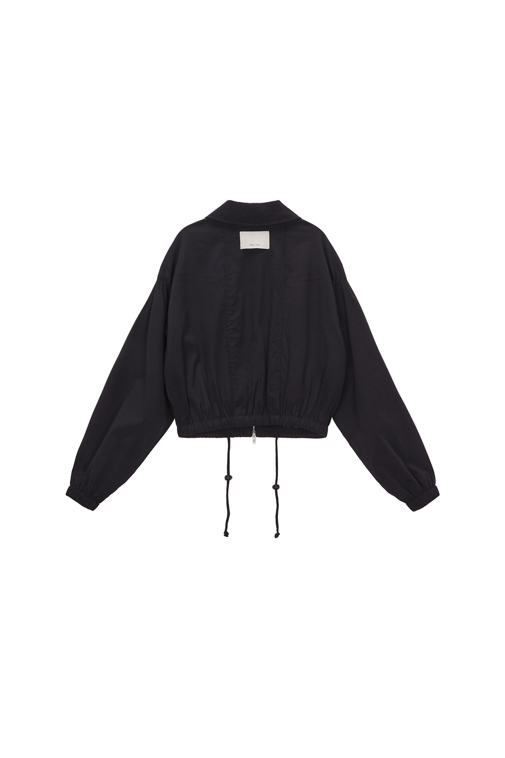 [matinkim] STRING DETAILED ZIP JUMPER IN BLACK