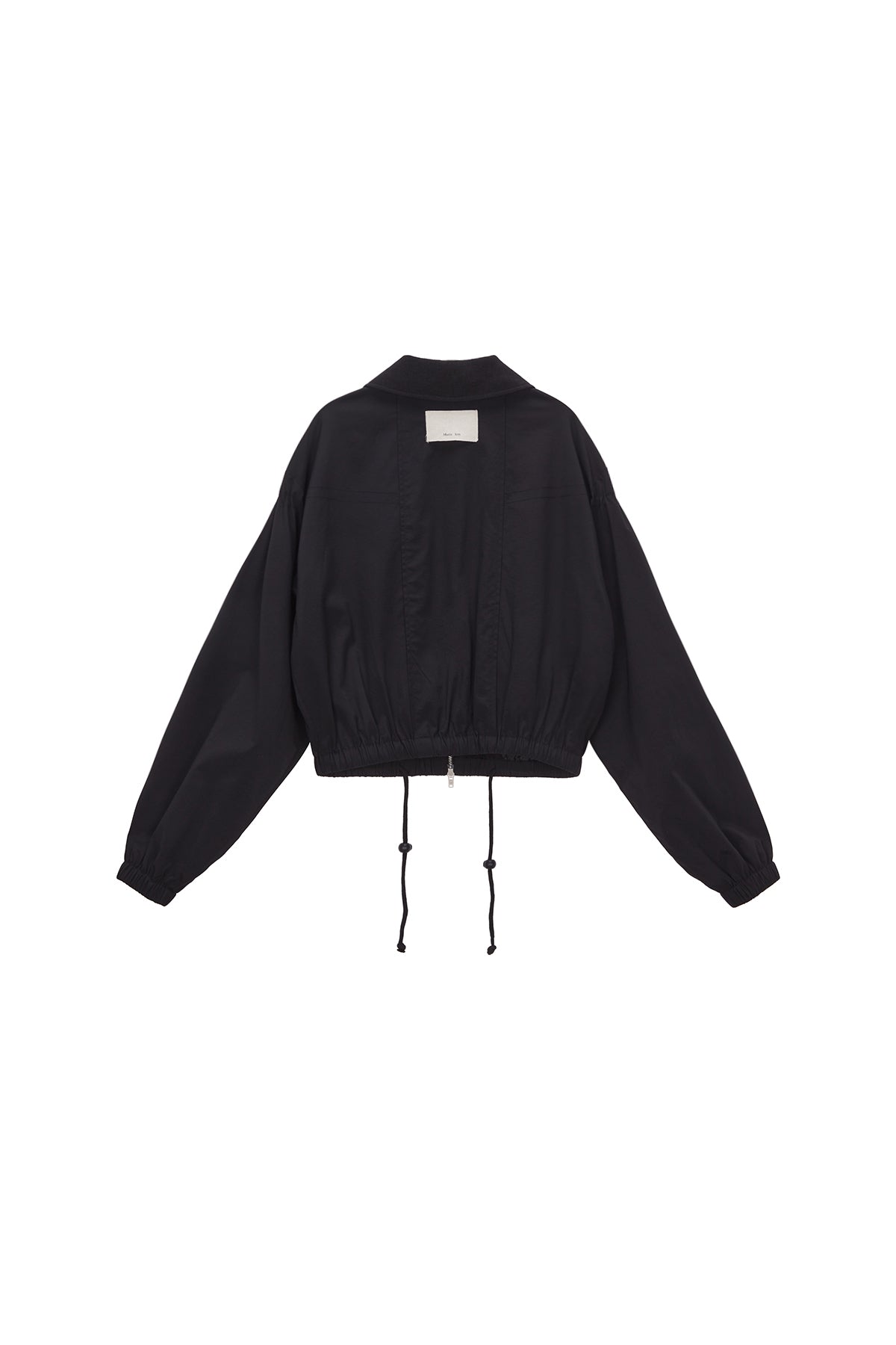 [matinkim] STRING DETAILED ZIP JUMPER IN BLACK