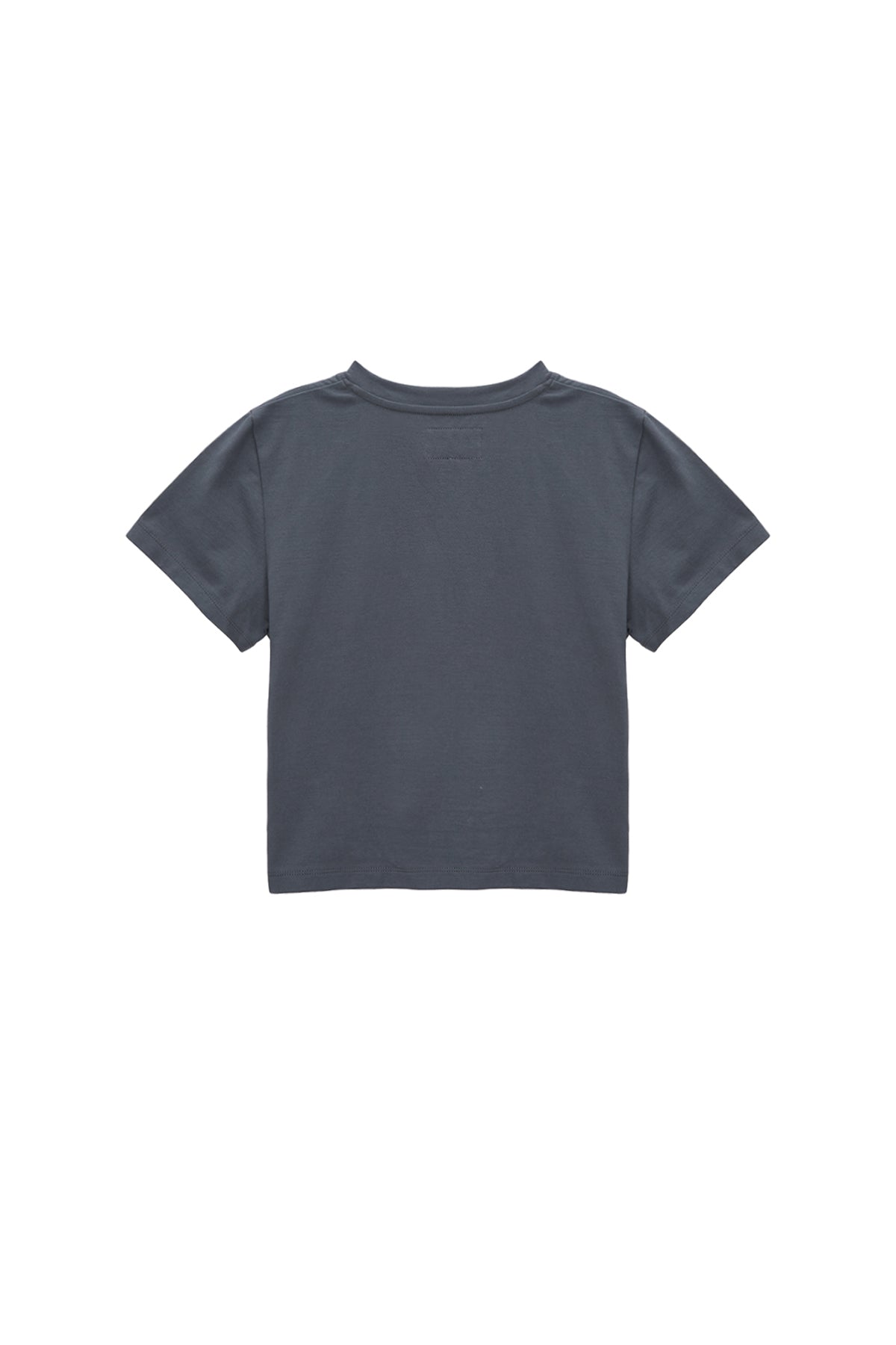 [matinkim] BLURRED LOGO CROP TOP IN CHARCOAL
