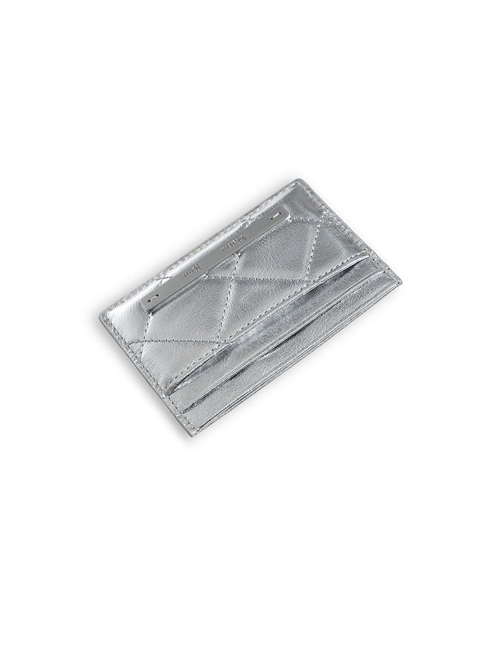 Matinkim Puff Quilt Card Wallet IN Silver