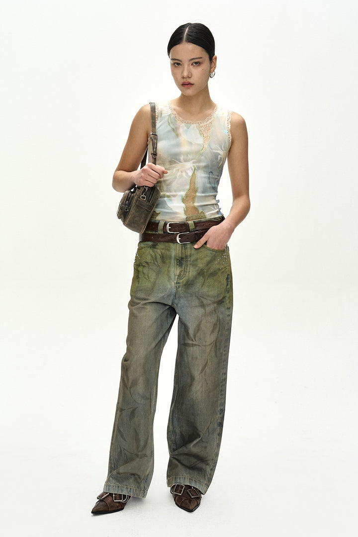 Andersson Bell Botanical-Print Jeans