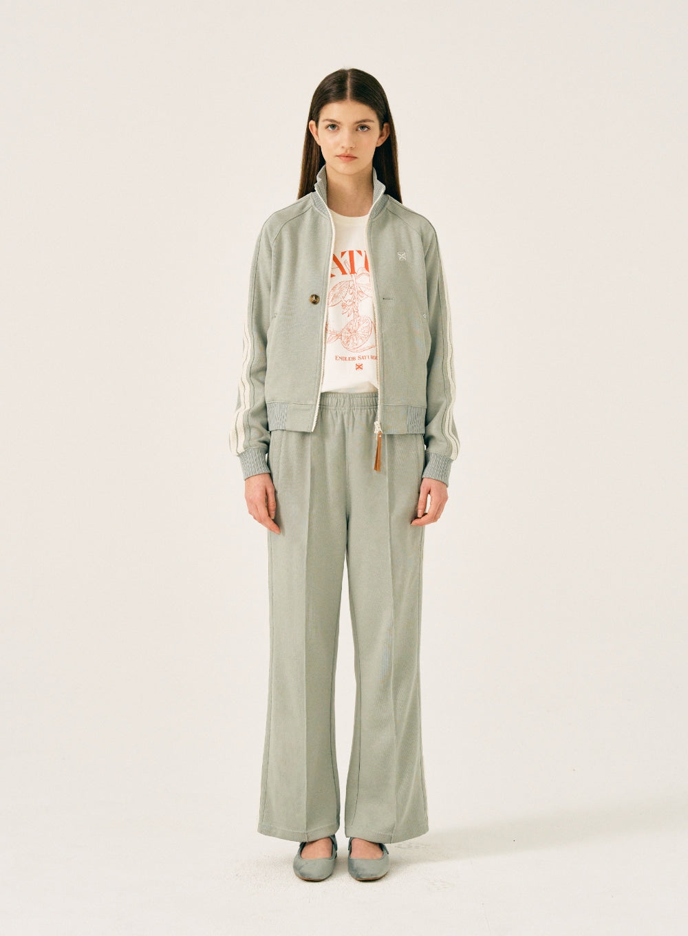 [satur] (W) Lawton All Day Track Pants - Olive Mint