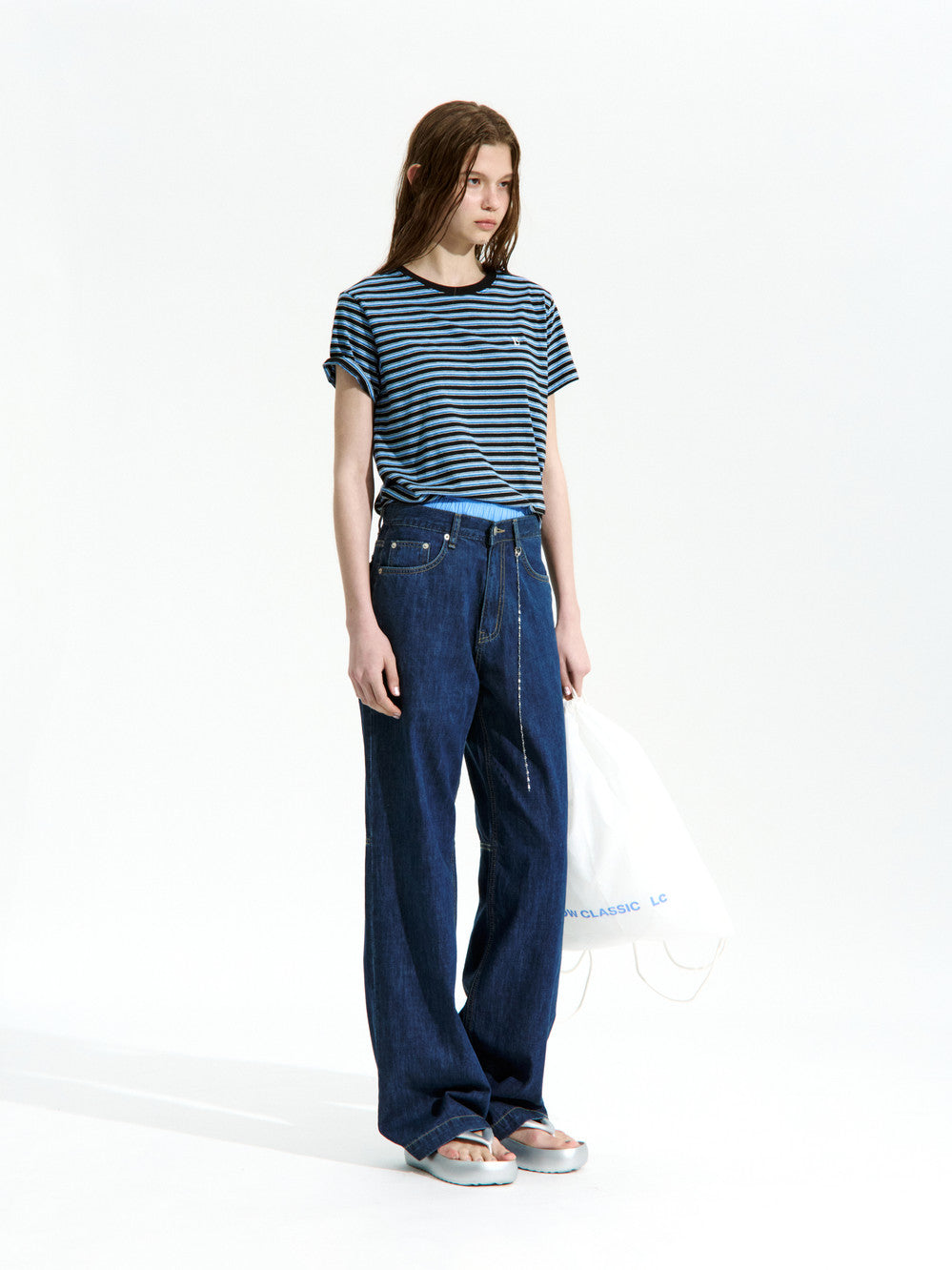 Low Classic Lc Striped Mini T-Shirt Black