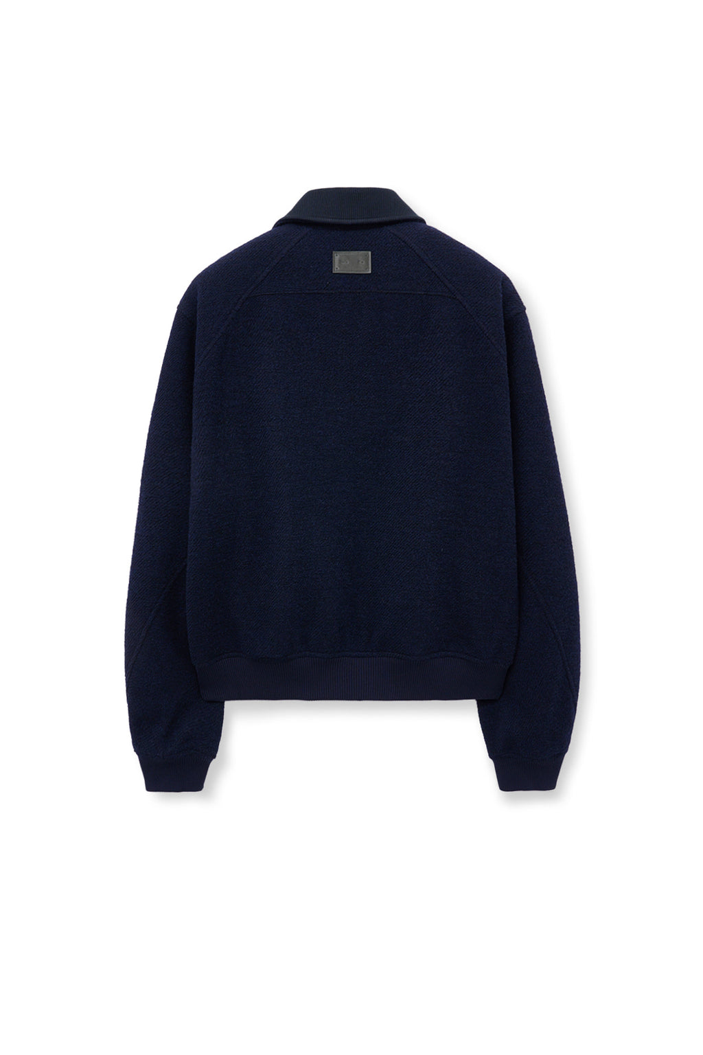 [matinkim] CURVED POINT WOOL JUMPER FOR MEN IN NAVY