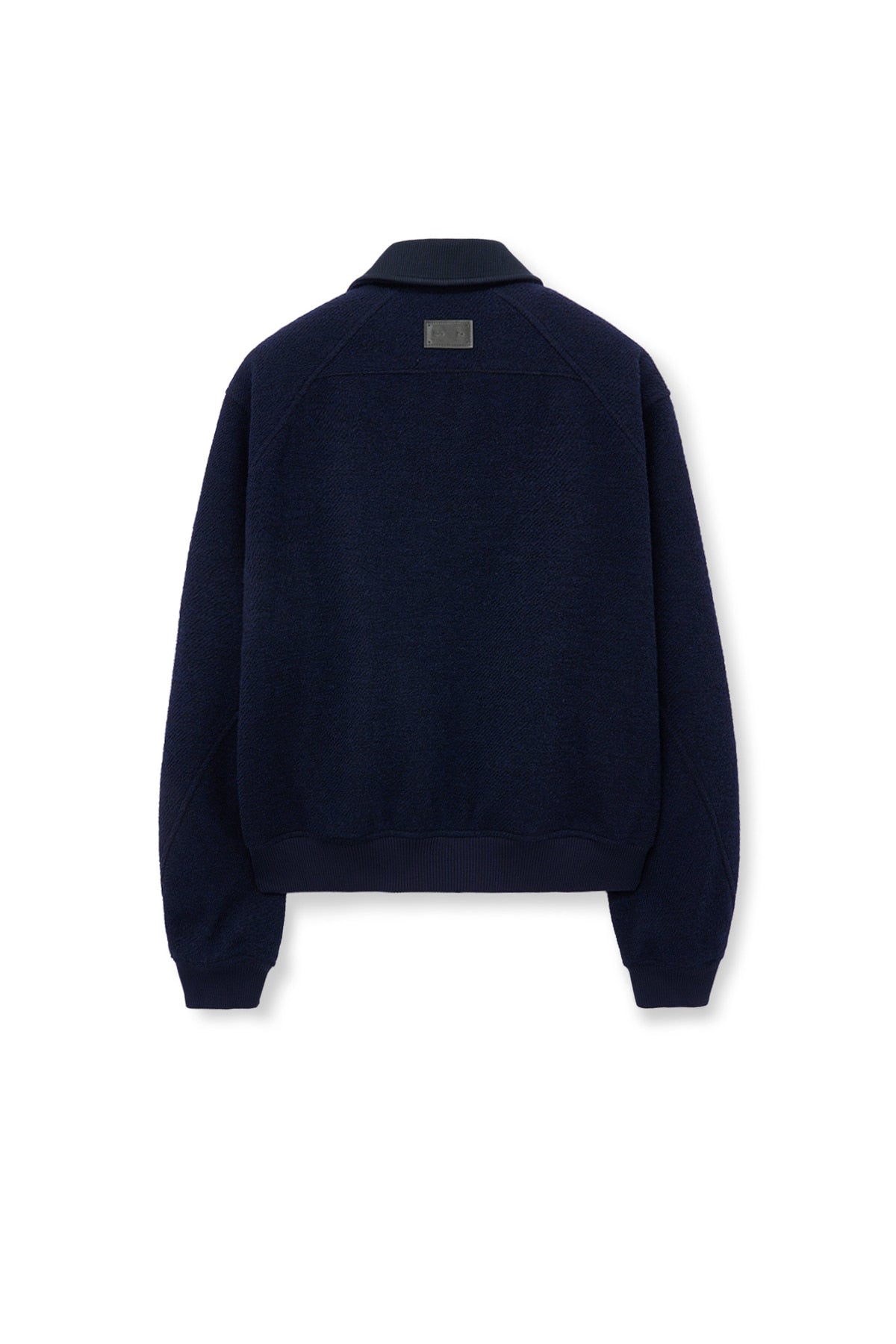[matinkim] CURVED POINT WOOL JUMPER FOR MEN IN NAVY