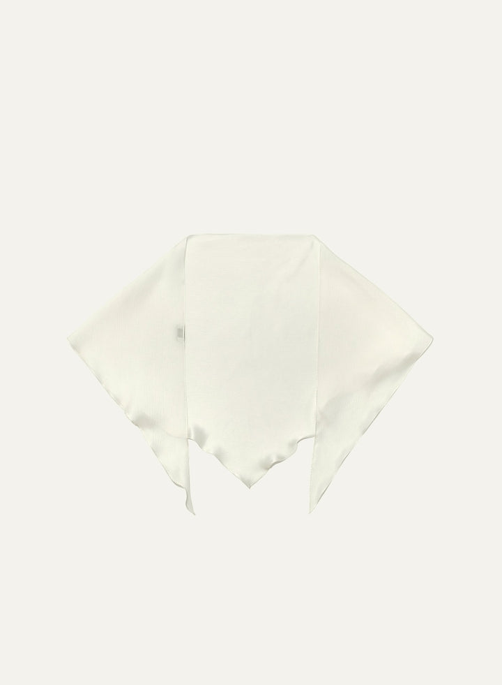 Kindersalmon Silk Scarf 09 White