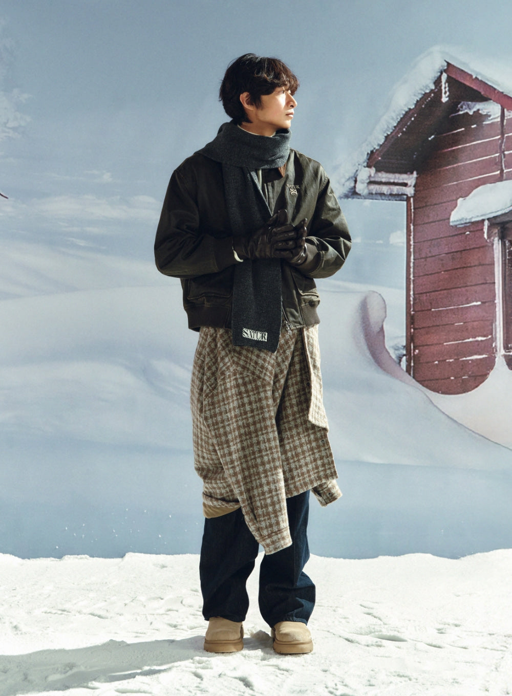 [satur] Maron A-2 Blouson Jacket - Brown