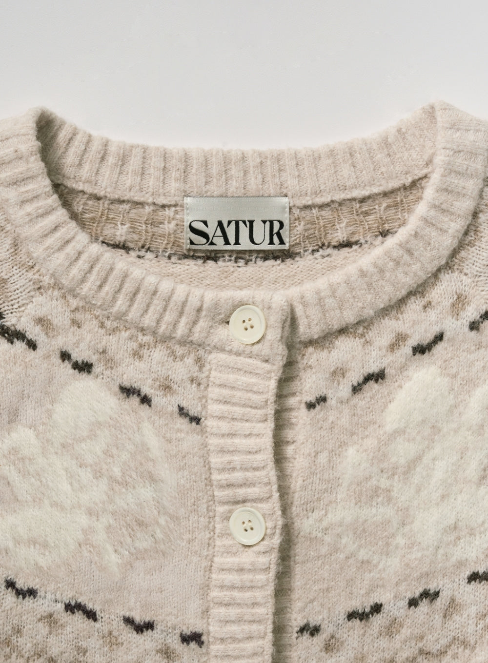 [satur] (W) Holiday Angel Knit Cardigan - Cream