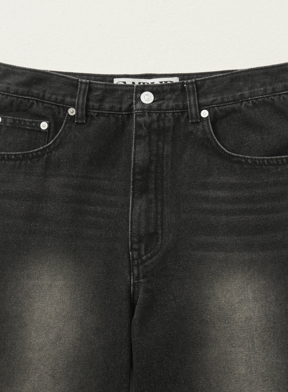 [satur] Brooklyn Newtro Wide Washed Denim Pants - Newtro Black