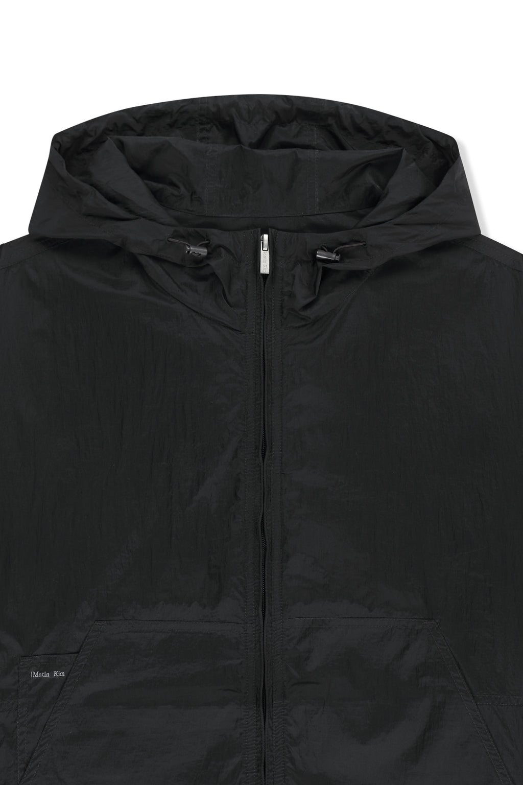 [matinkim] Back Logo Hoody Windbreaker For Women IN Dark Brown
