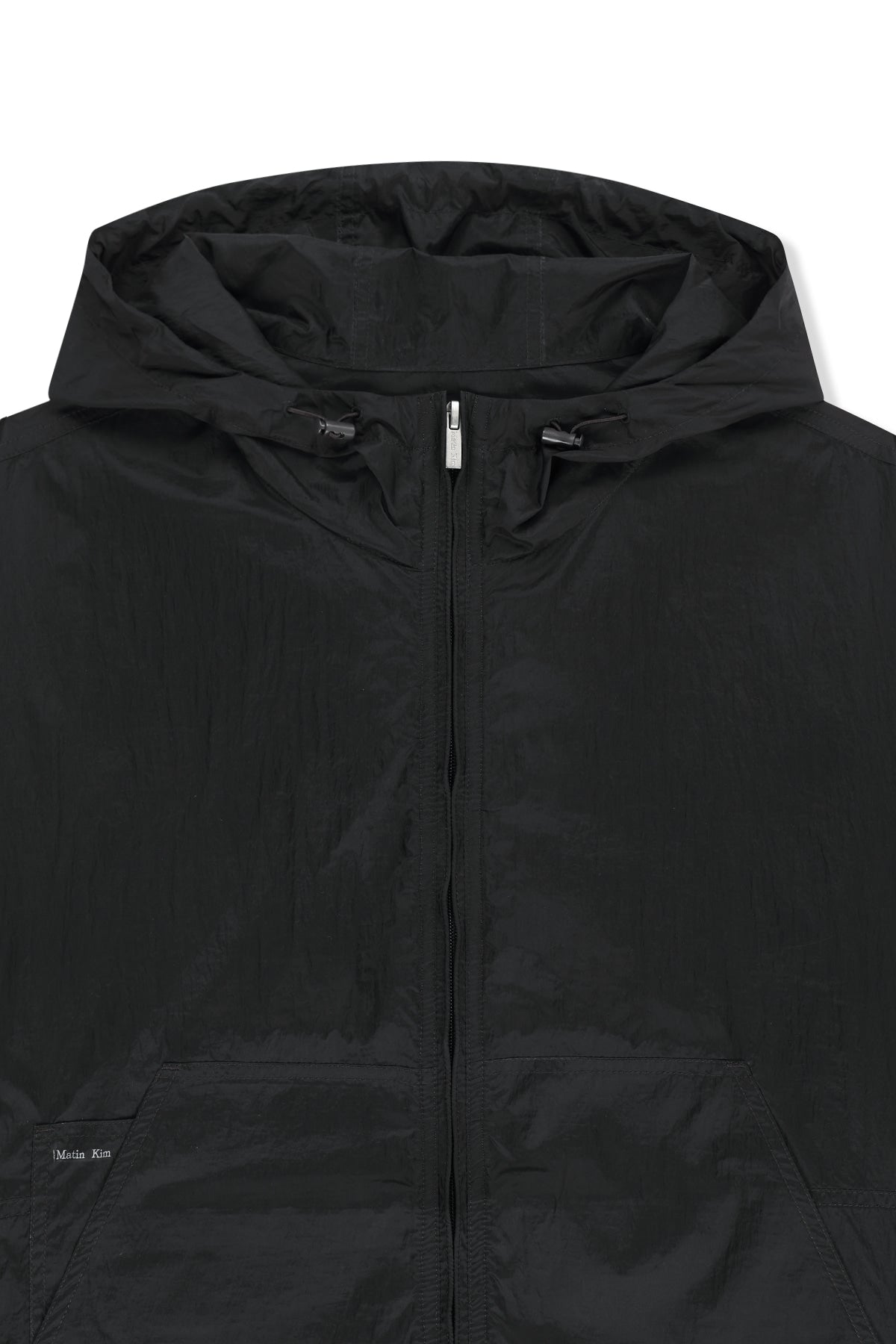 [matinkim] Back Logo Hoody Windbreaker For Women IN Dark Brown