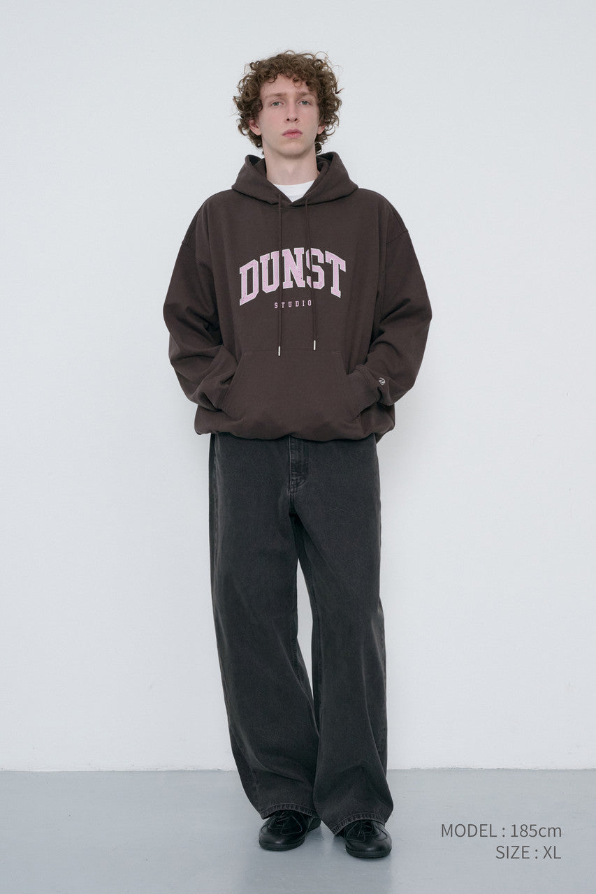 Dunst Unisex Arch Logo Hoodie Brown