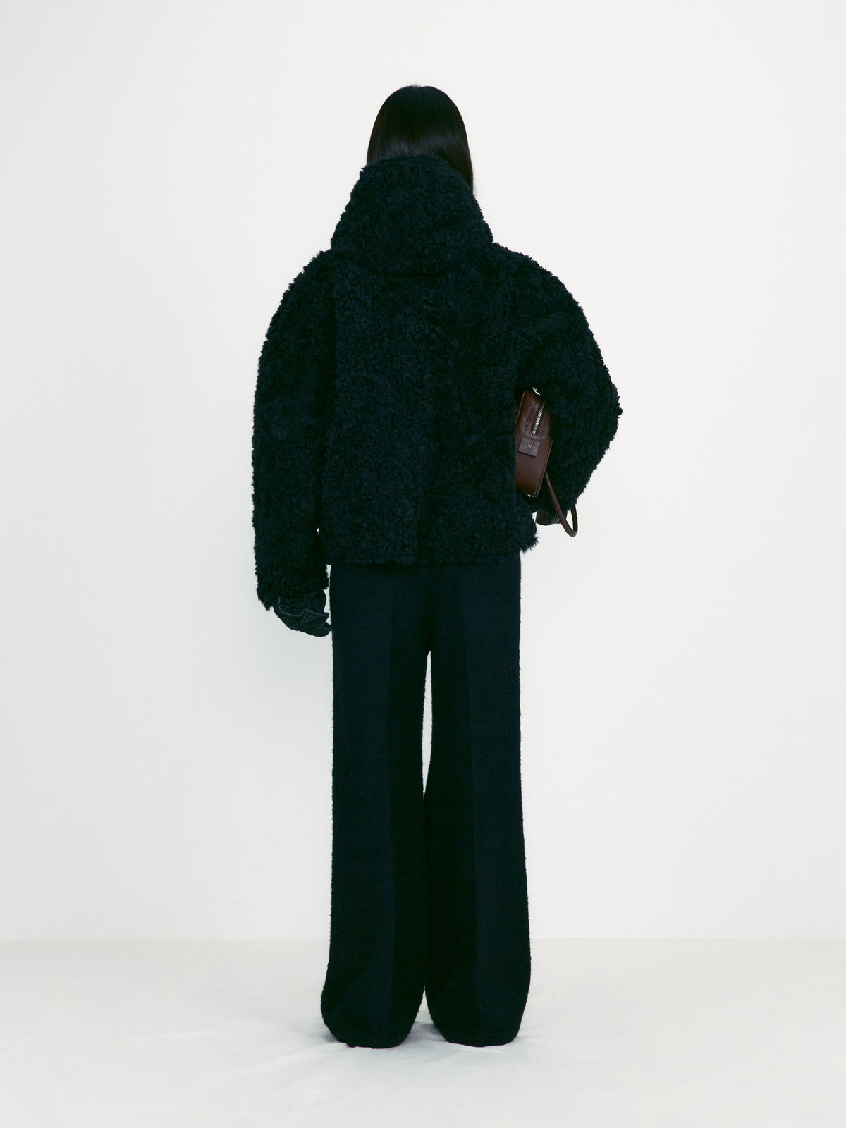 Low Classic Reversible Duffle Short Coat - Fur Black