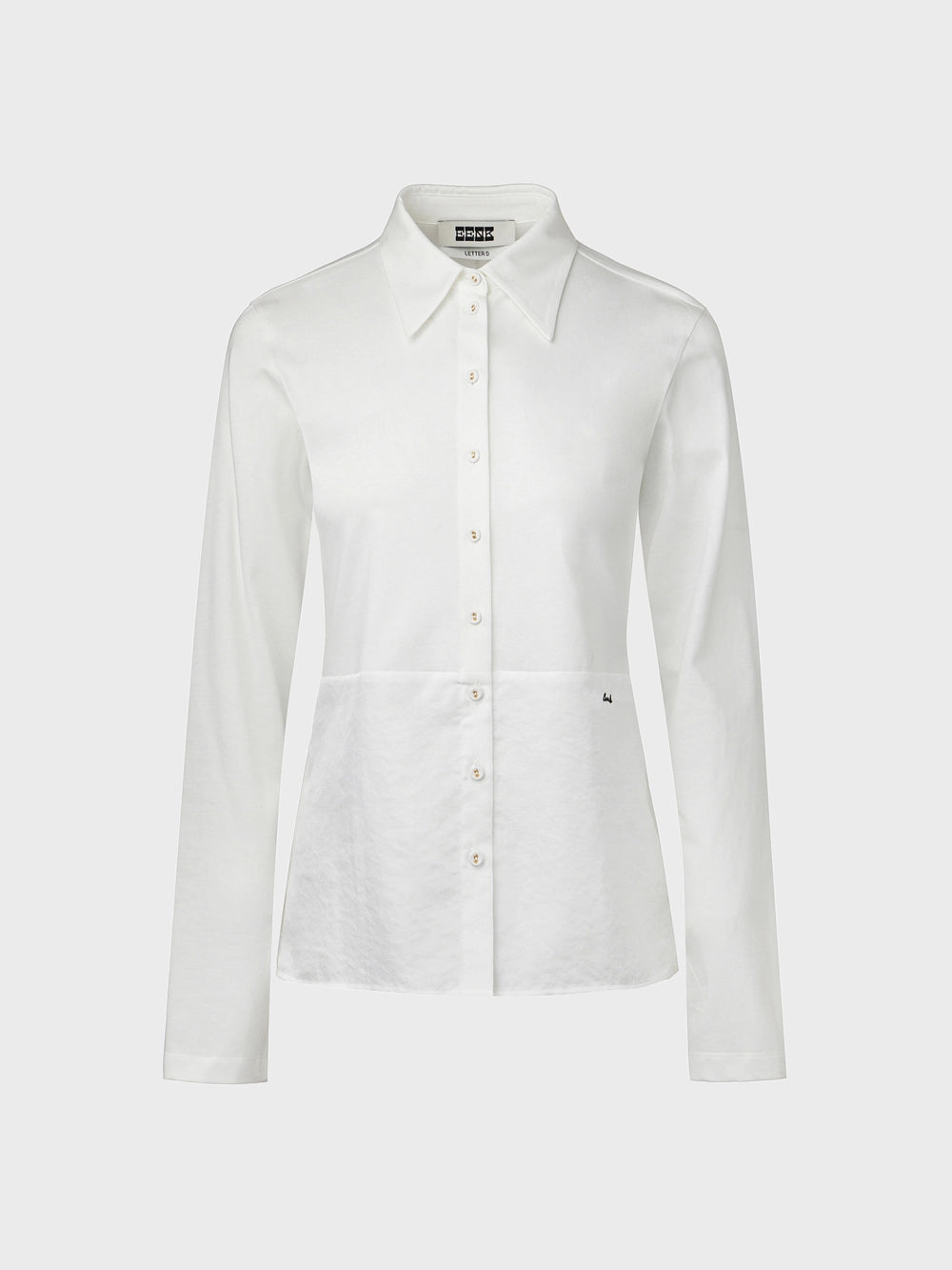EENK Embroidered Logo Classic Shirt - Ivory
