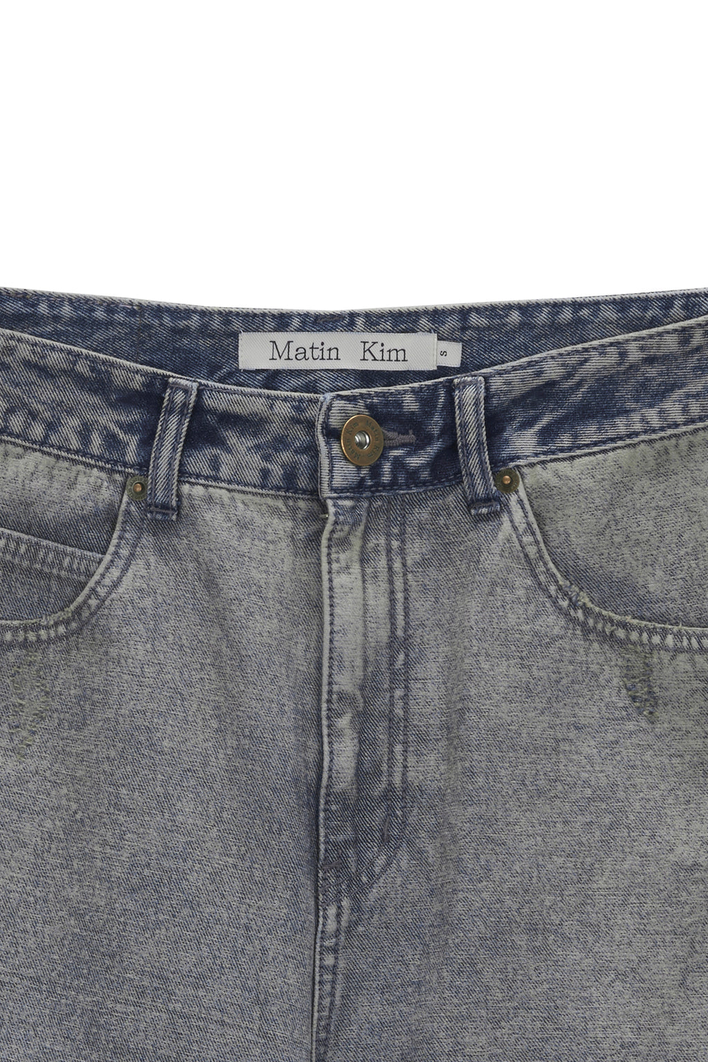 Matinkim Color Washed Denim Pants IN Blue