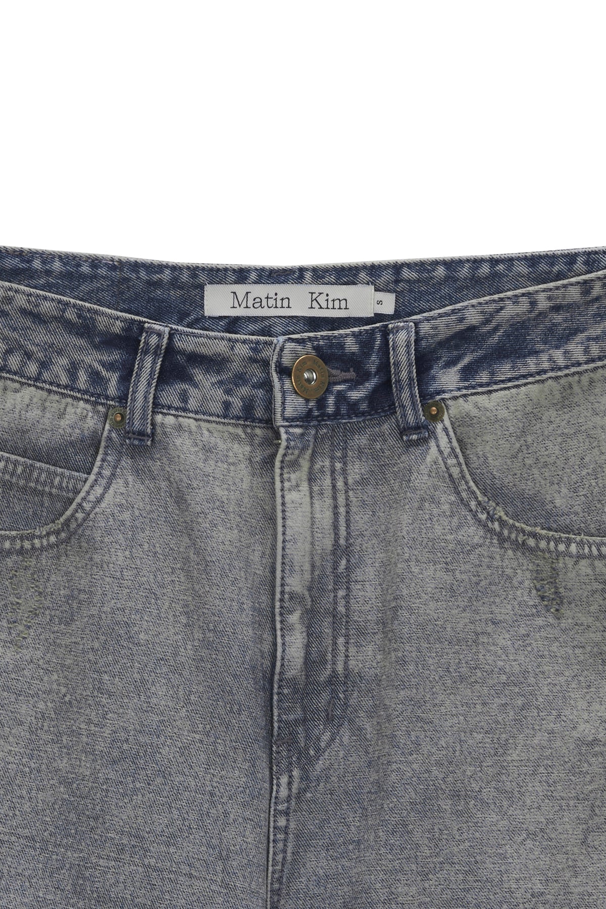 Matinkim Color Washed Denim Pants IN Blue